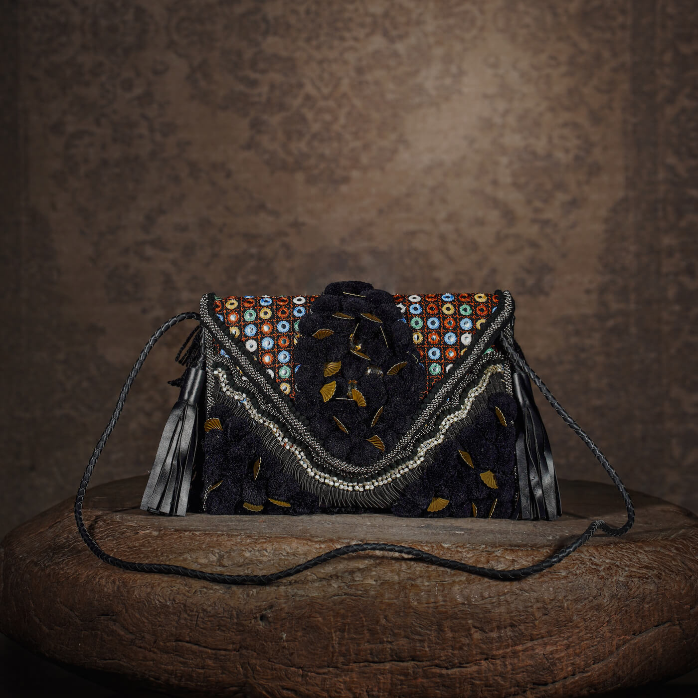 Pom Pom Clutch - Black