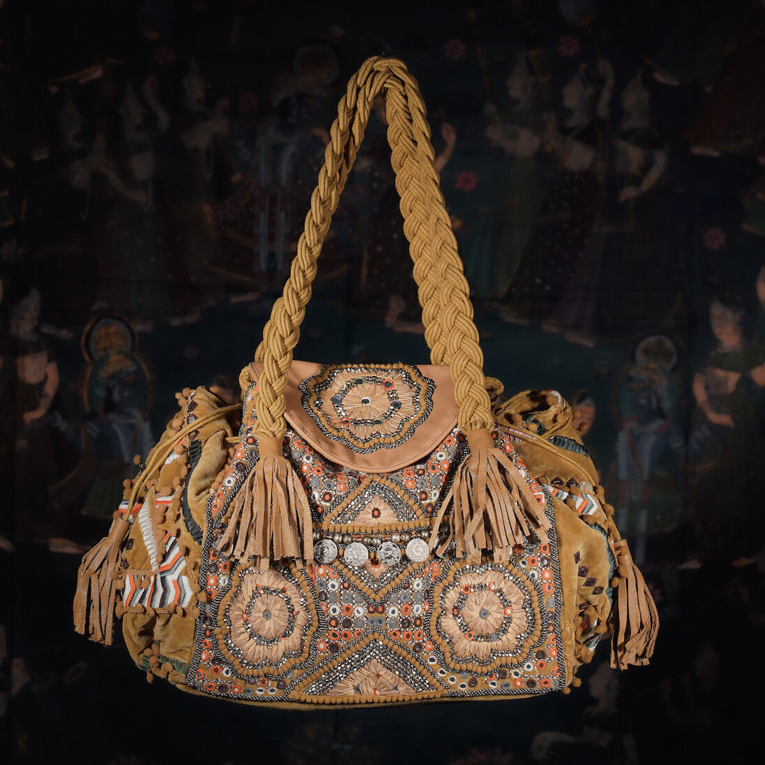 Pom Pom Tote - Beige