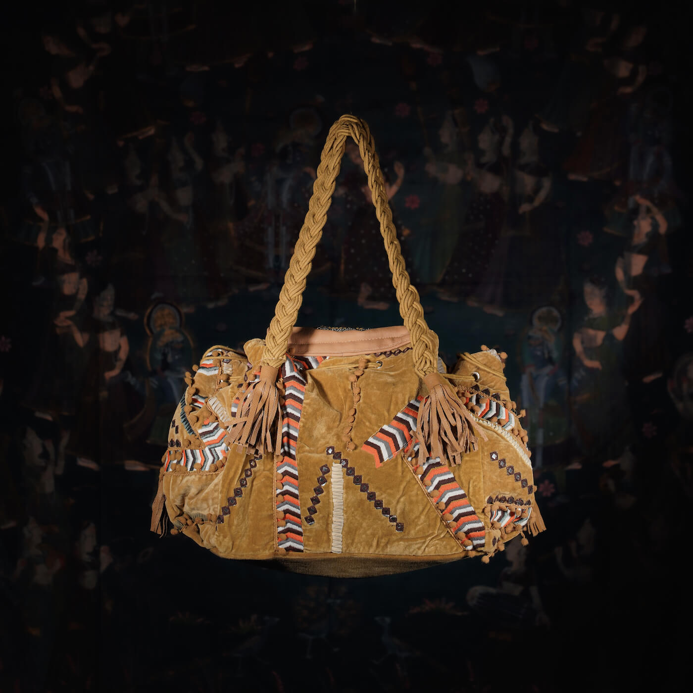 Pom Pom Tote - Beige