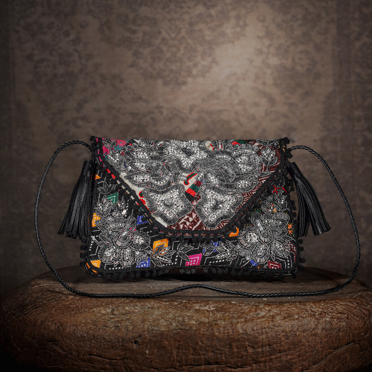 Black Sitara Clutch 002