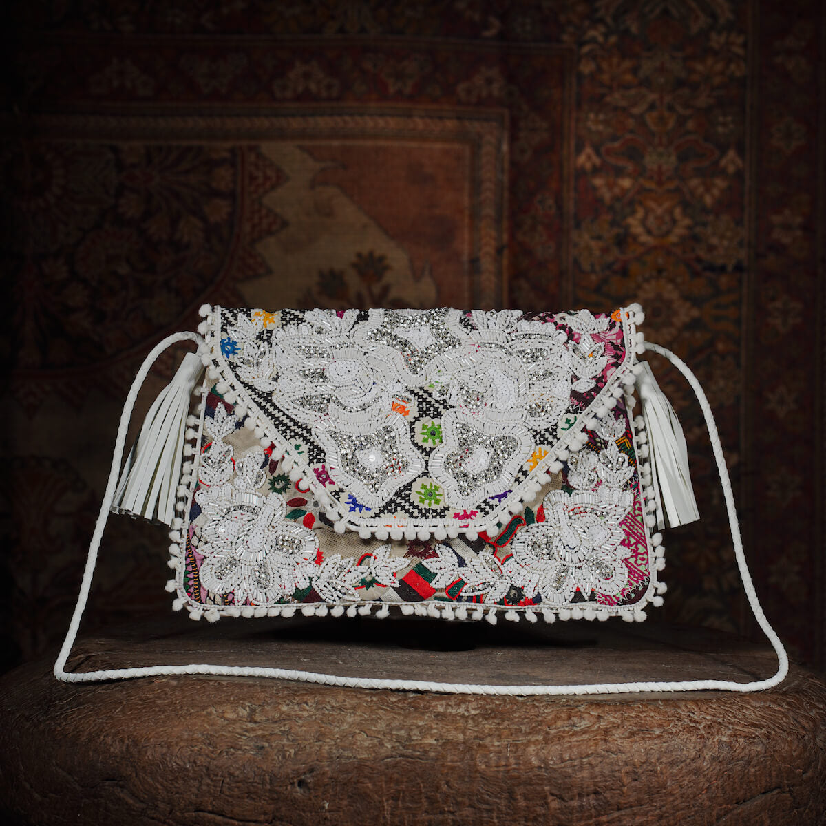 White Sitara Clutch 004