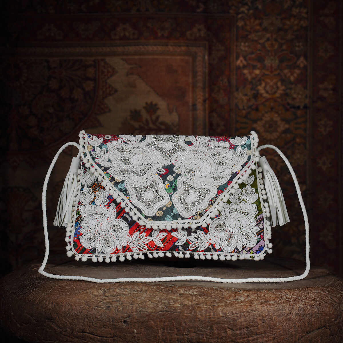 White Sitara Clutch 005