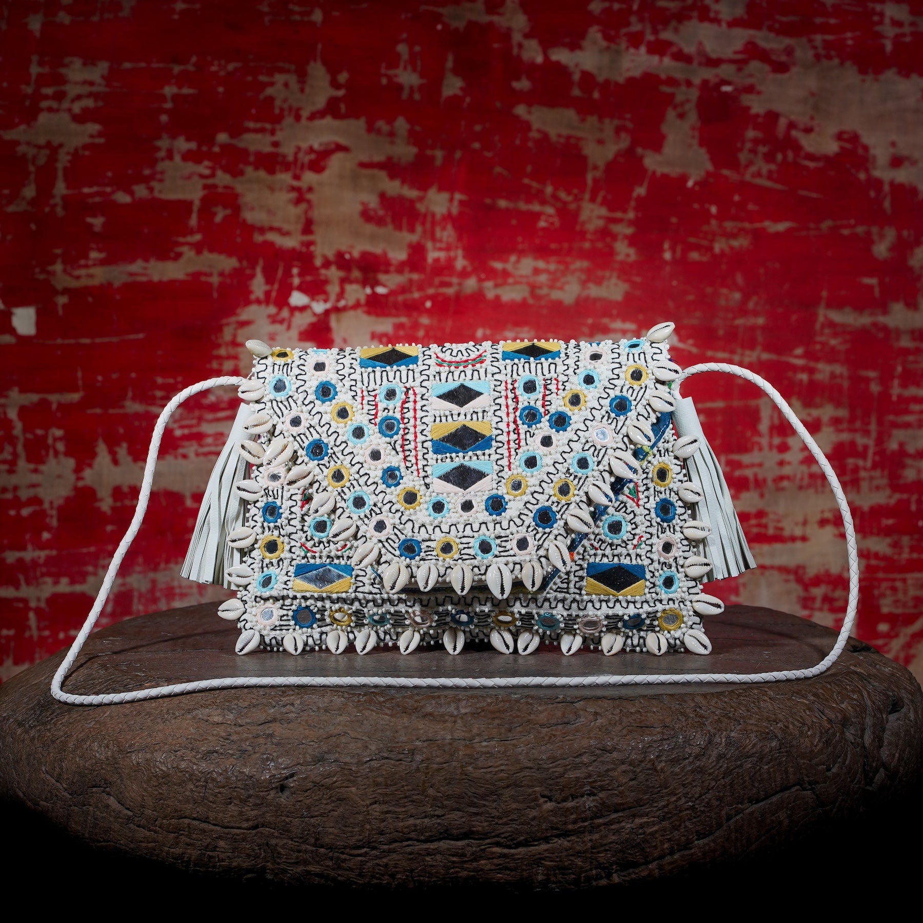 White Thikri Clutch 013