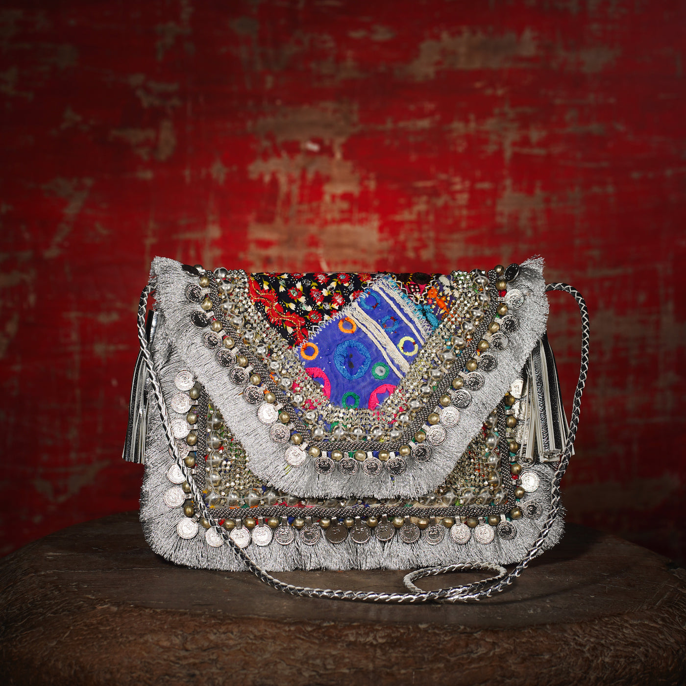 Silver Banjara Clutch 004