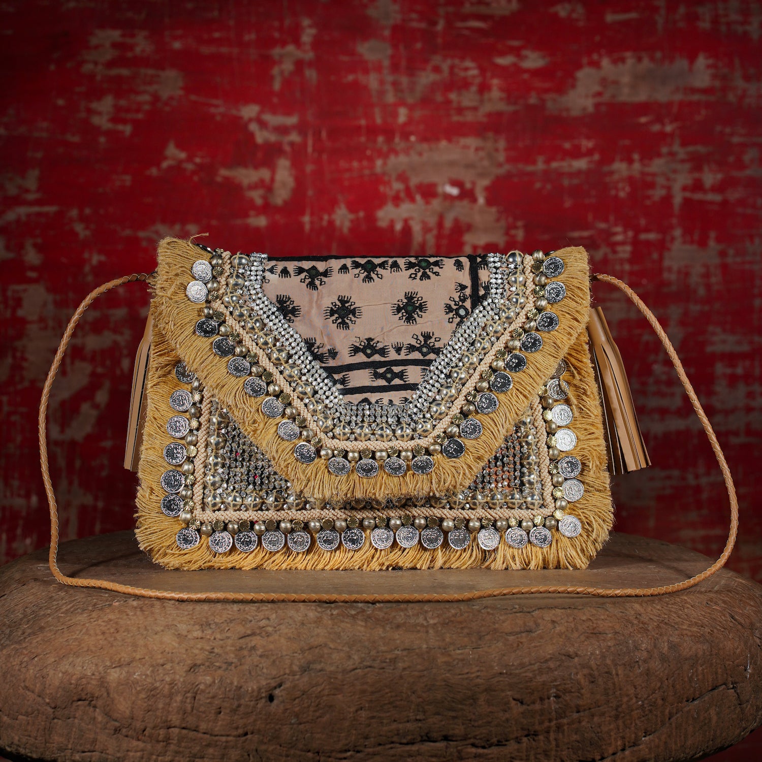 Beige Banjara Clutch 004