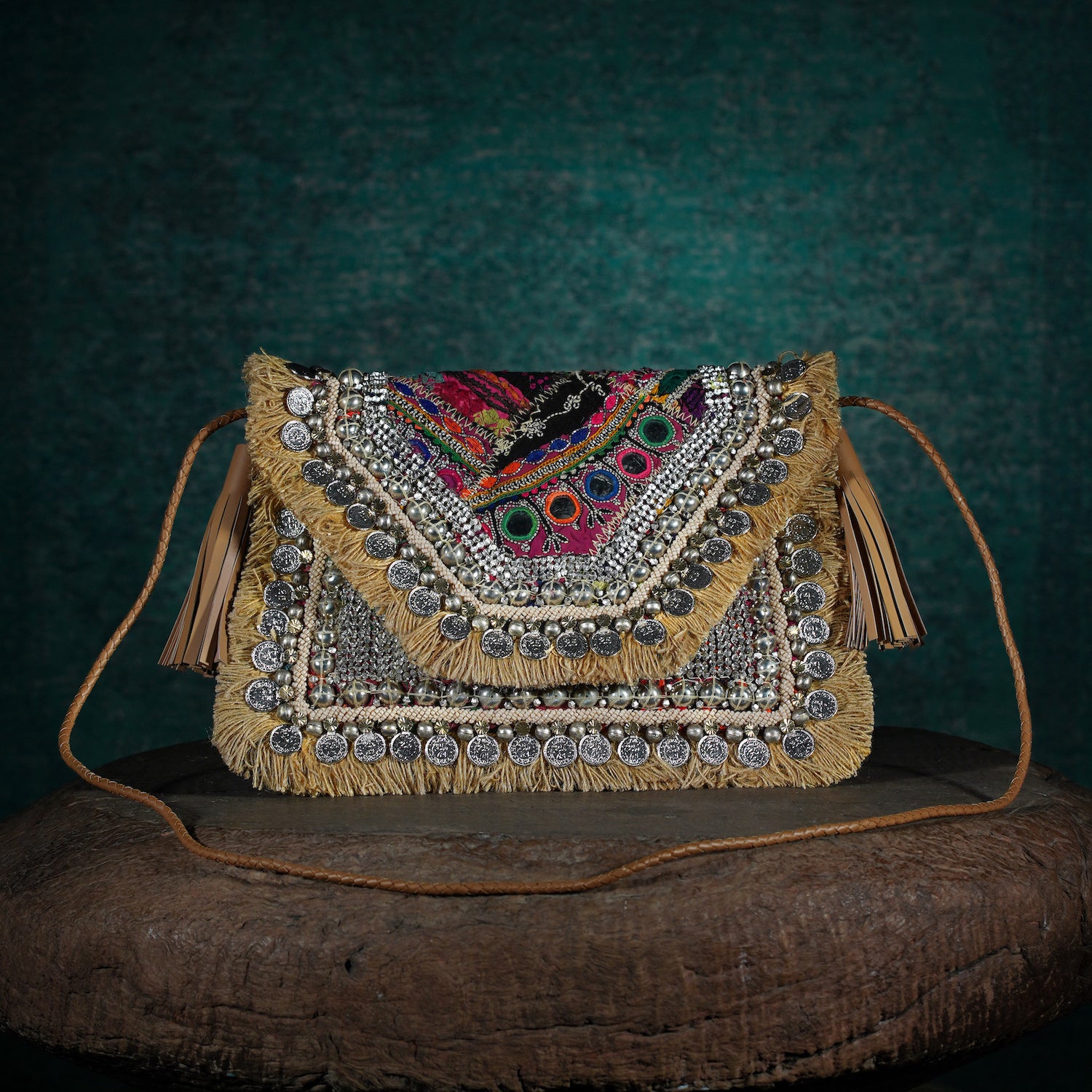 Beige Banjara Clutch 008