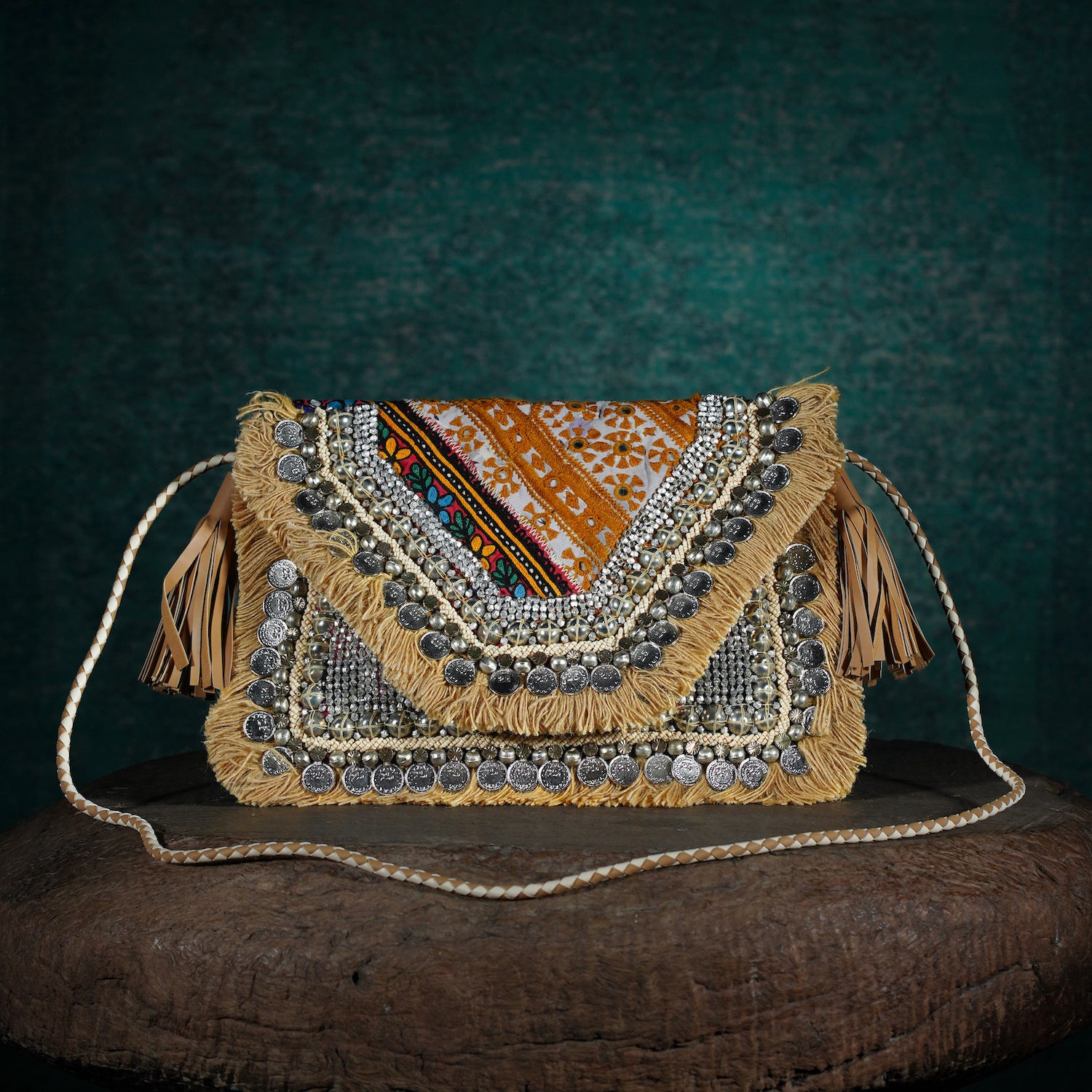 Beige Banjara Clutch 010