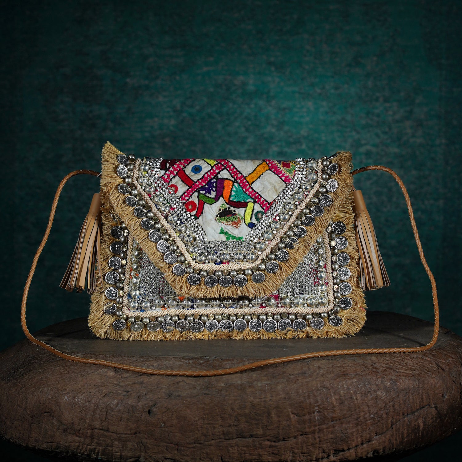 Beige Banjara Clutch 013