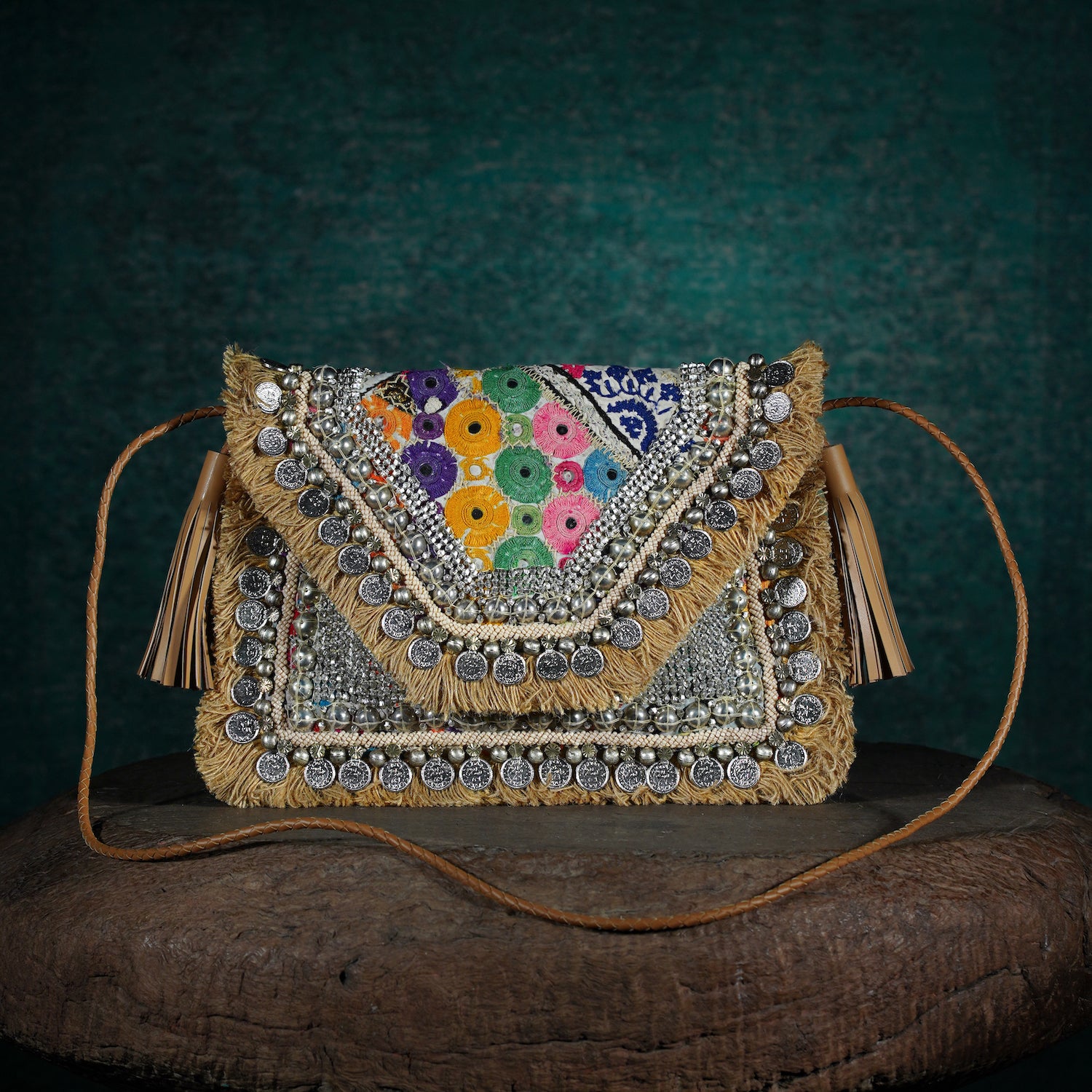 Beige Banjara Clutch 014