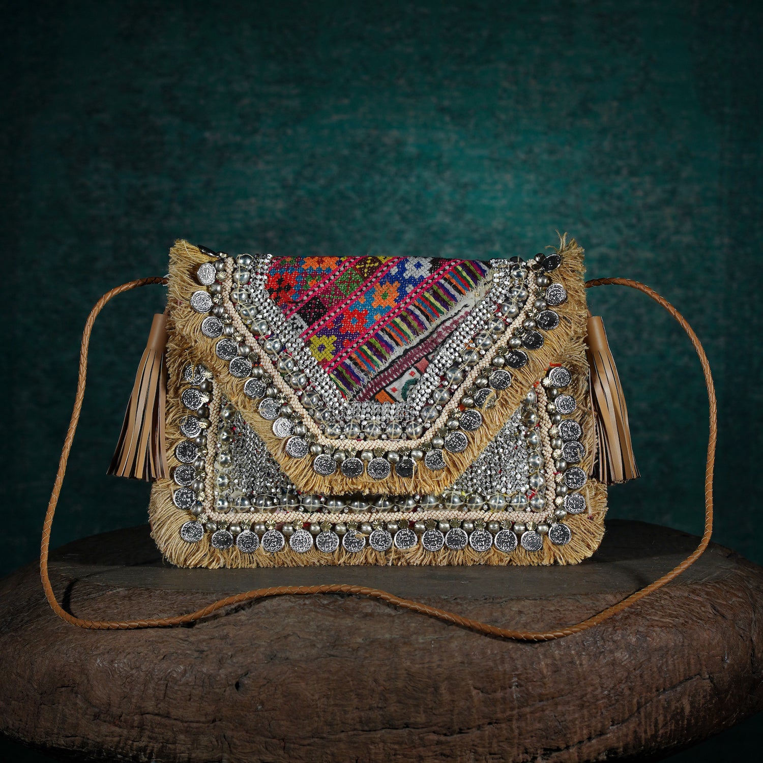 Beige Banjara Clutch 015