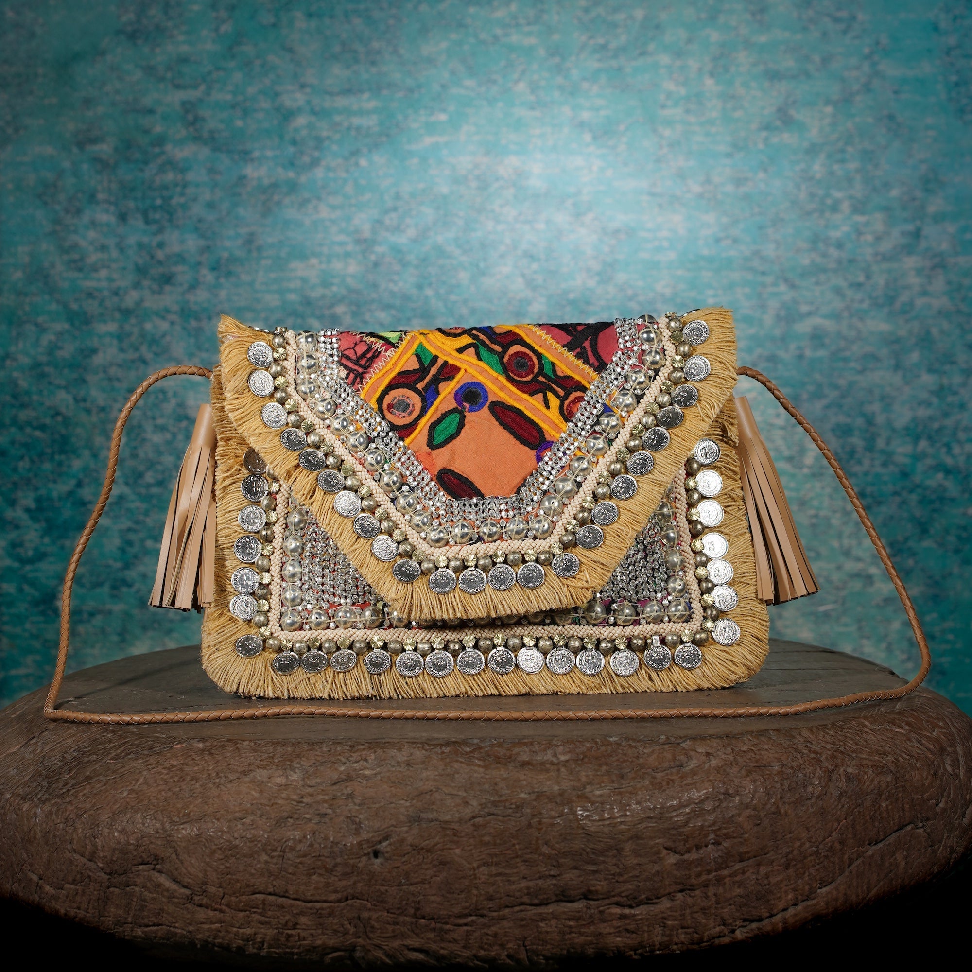 Beige Banjara Clutch 017