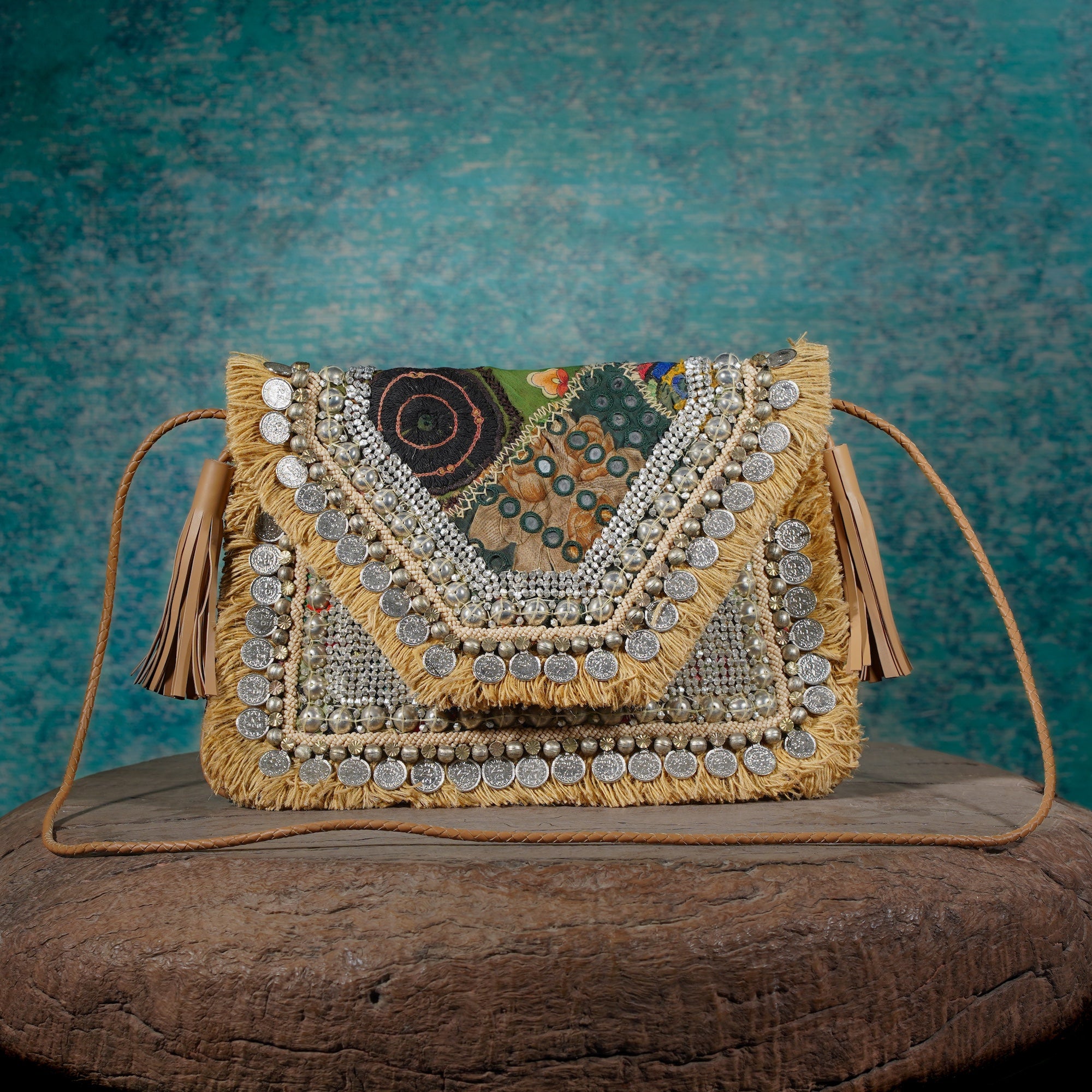 Beige Banjara Clutch 019