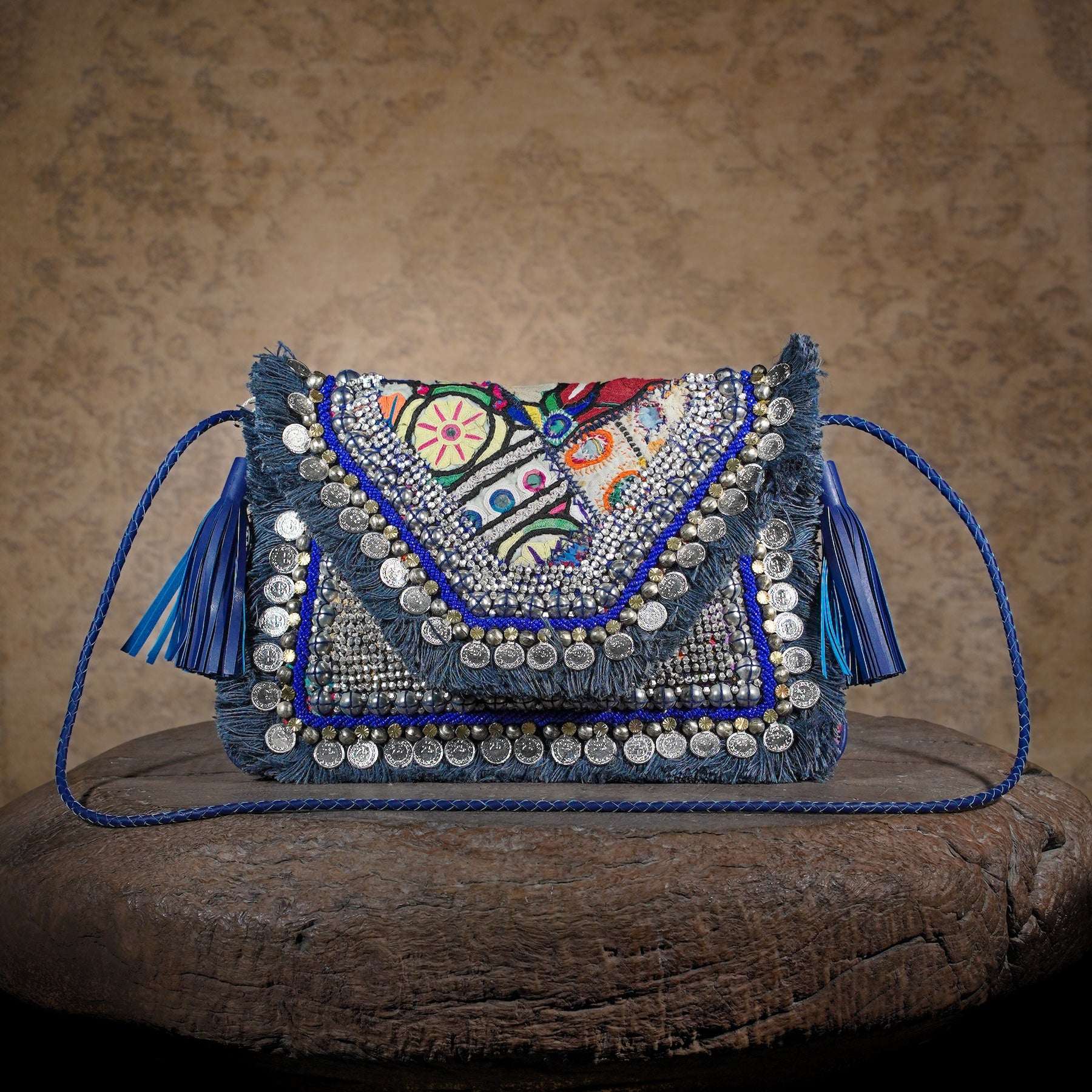 Blue Banjara Clutch 011