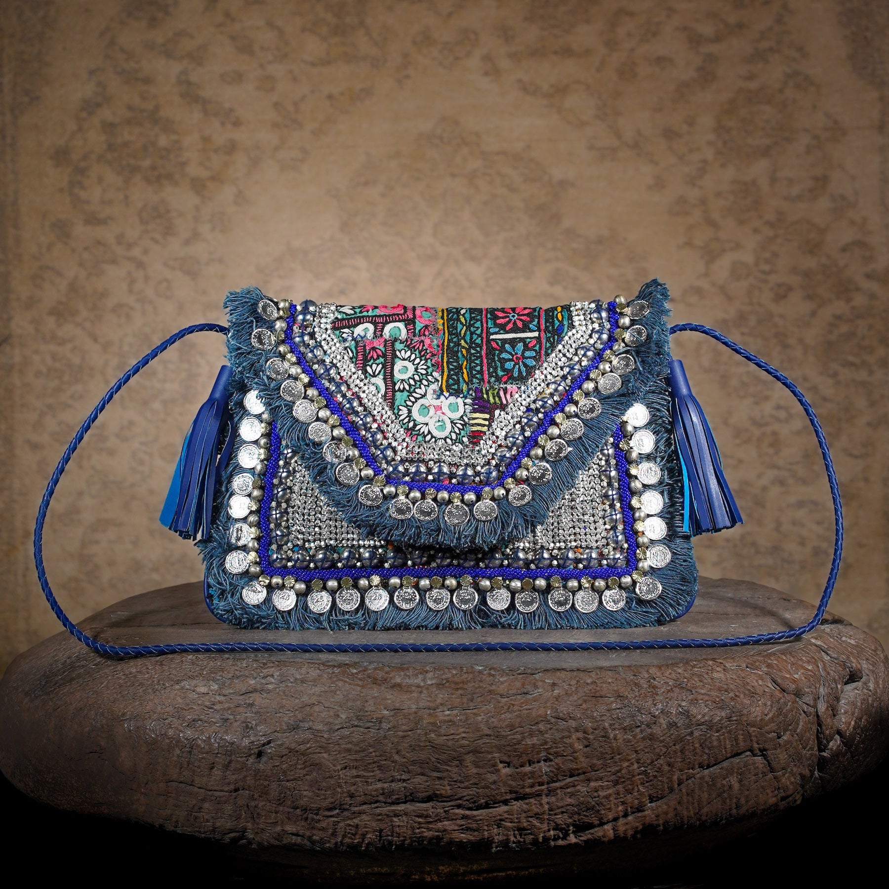 Blue Banjara Clutch 012