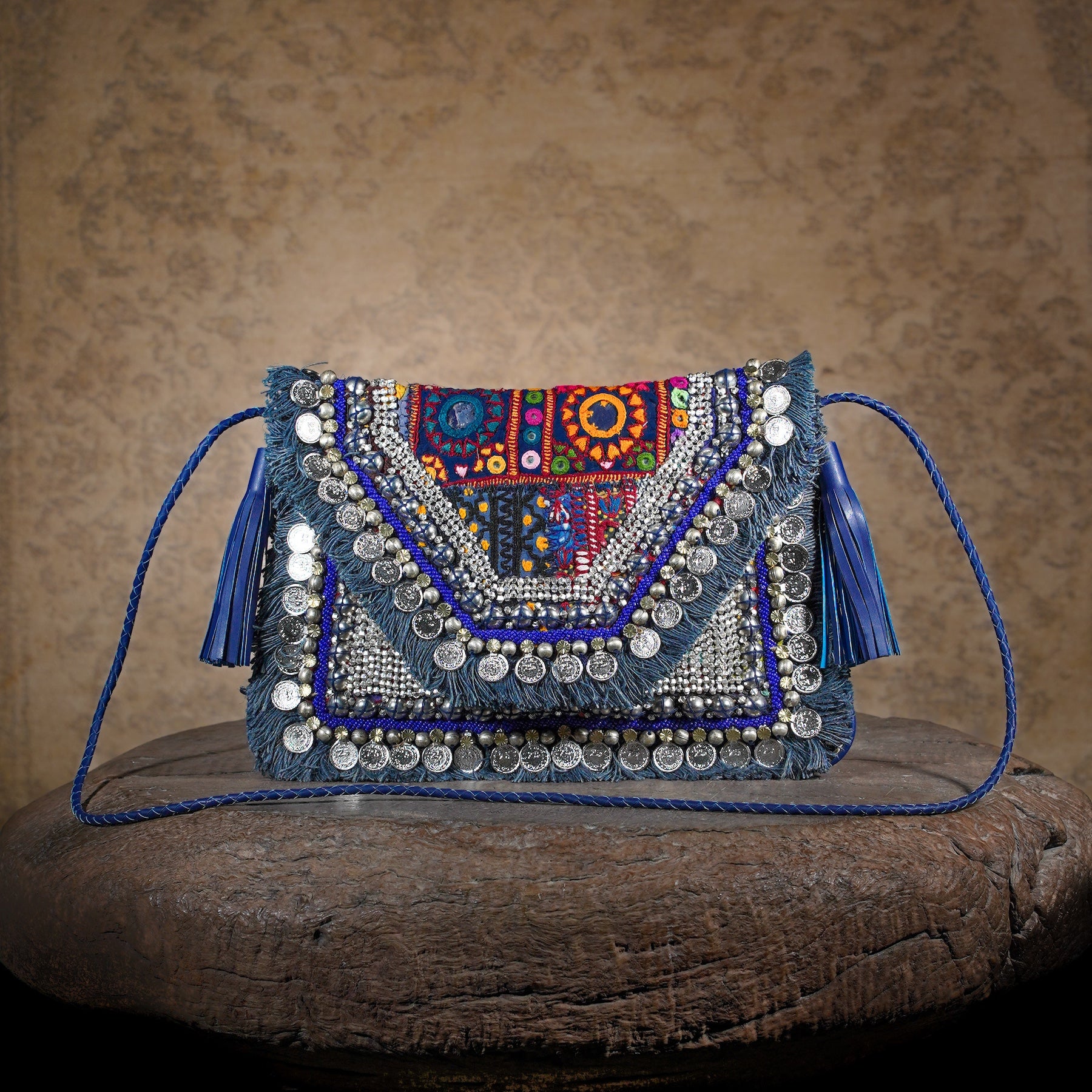Blue Banjara Clutch 013