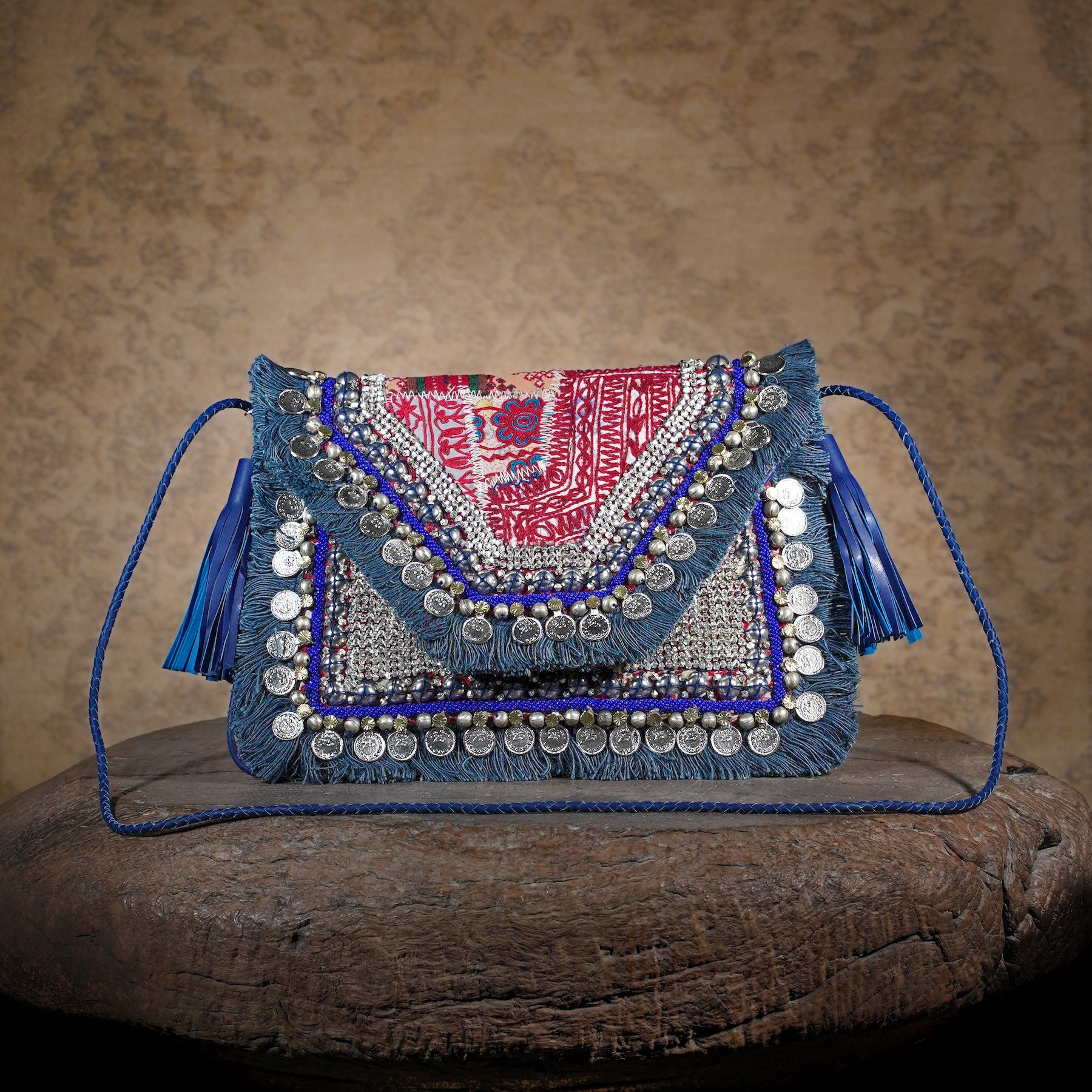 Blue Banjara Clutch 014