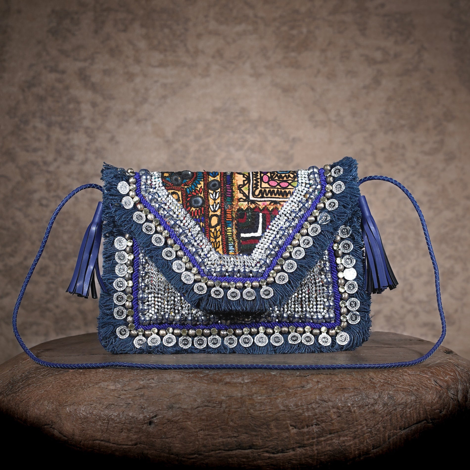 Blue Banjara Clutch 018