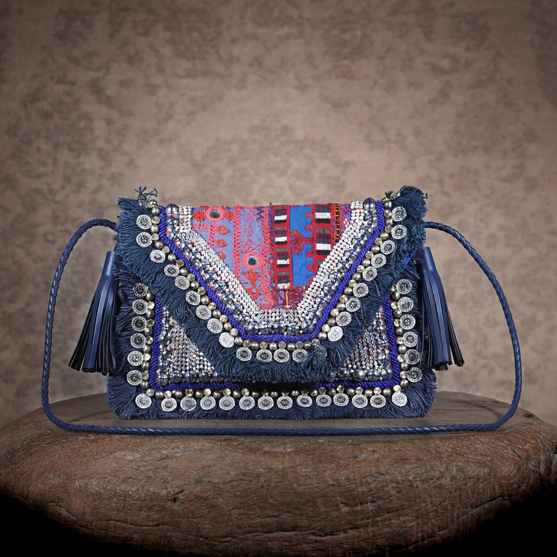 Blue Banjara Clutch 022