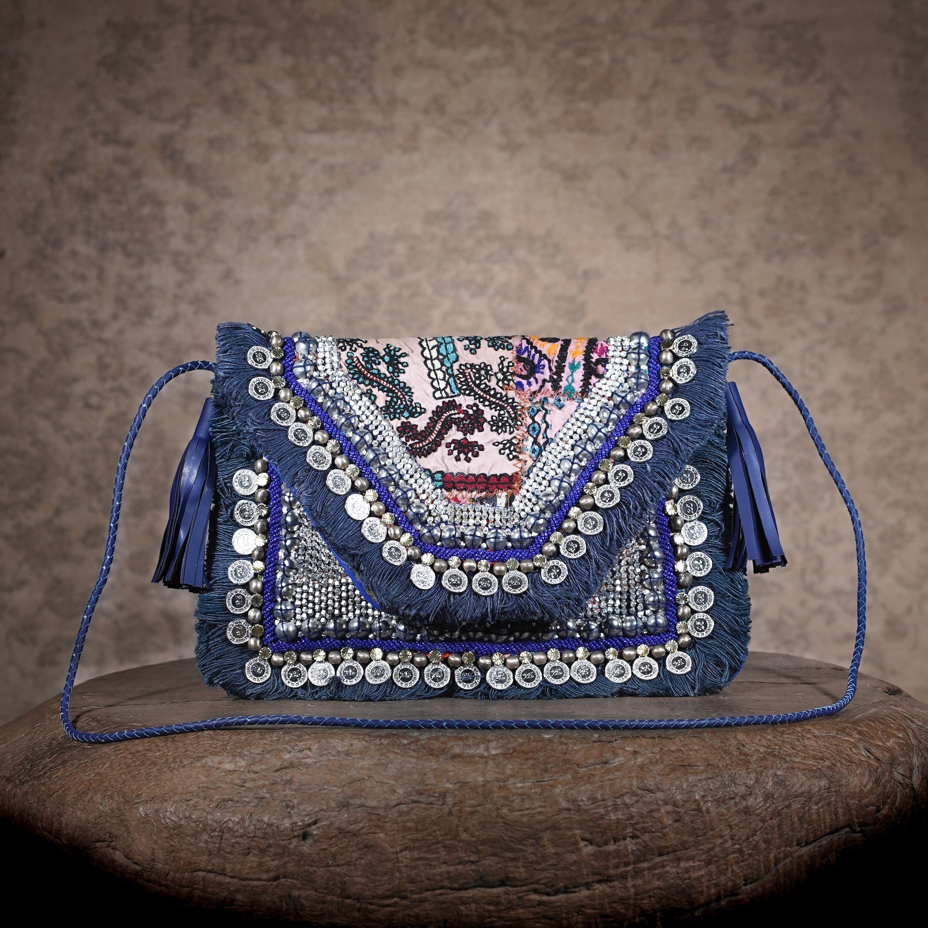 Blue Banjara Clutch 023