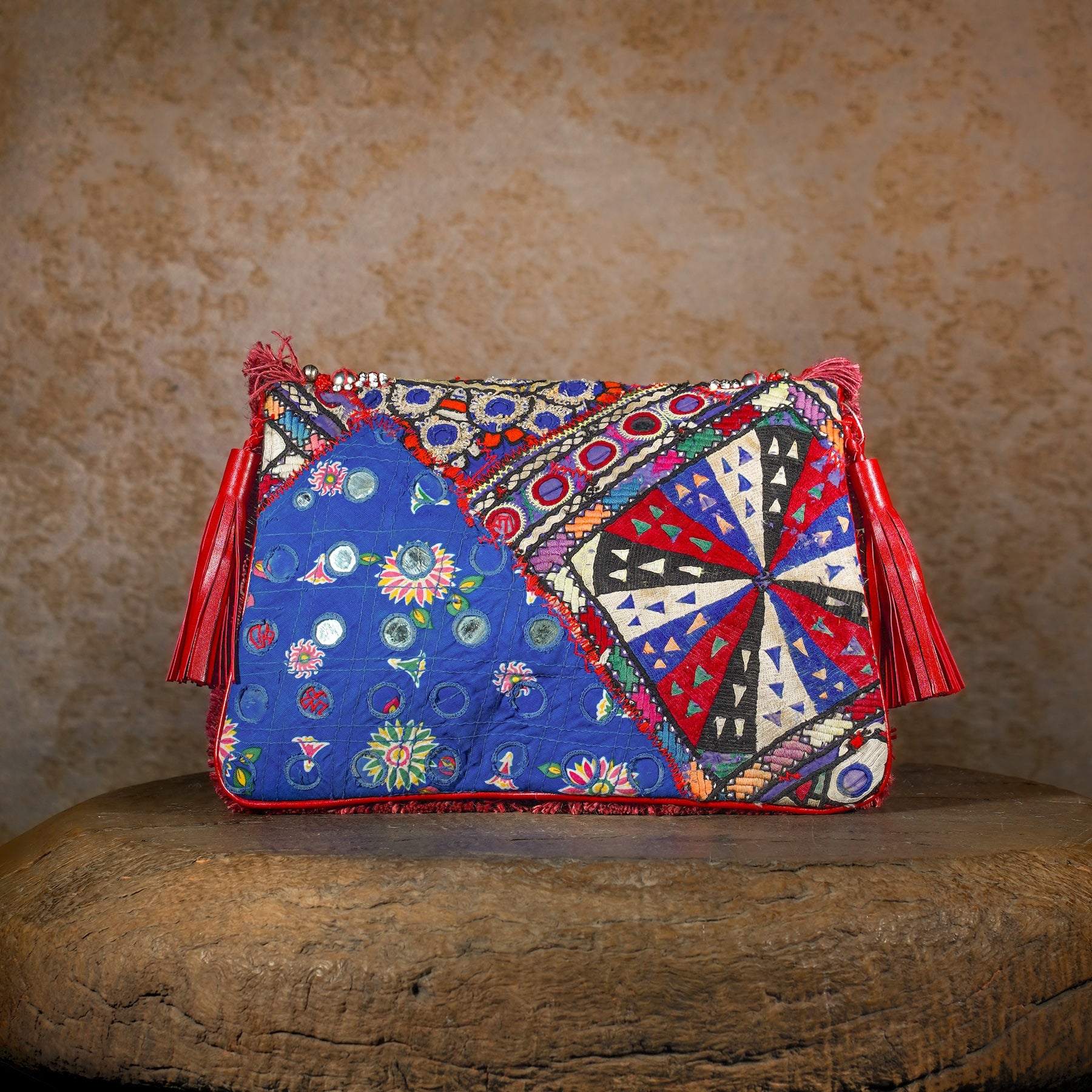 Burgundy Banjara Clutch 016