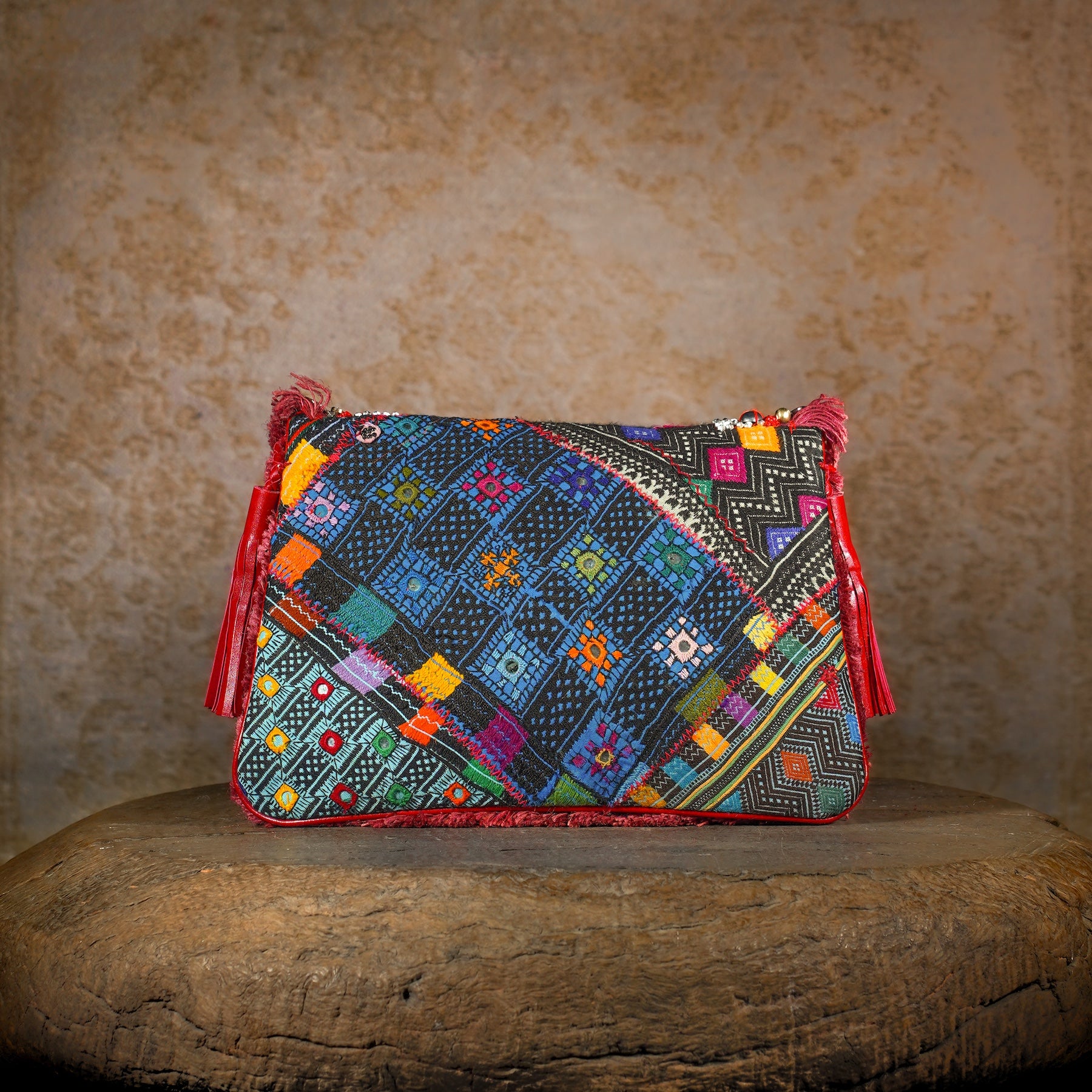 Burgundy Banjara Clutch 021