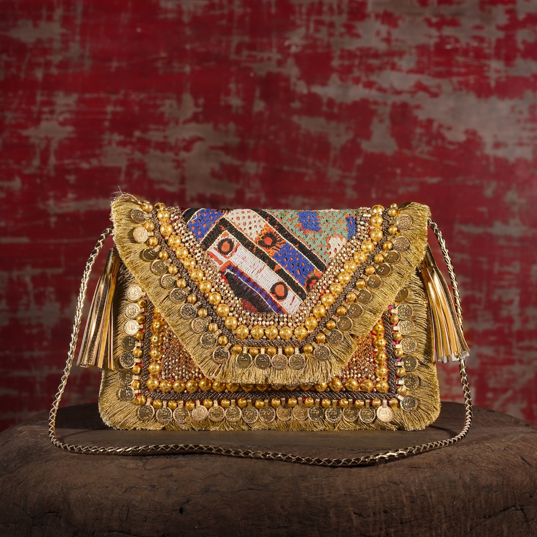 Gold Banjara Clutch 035