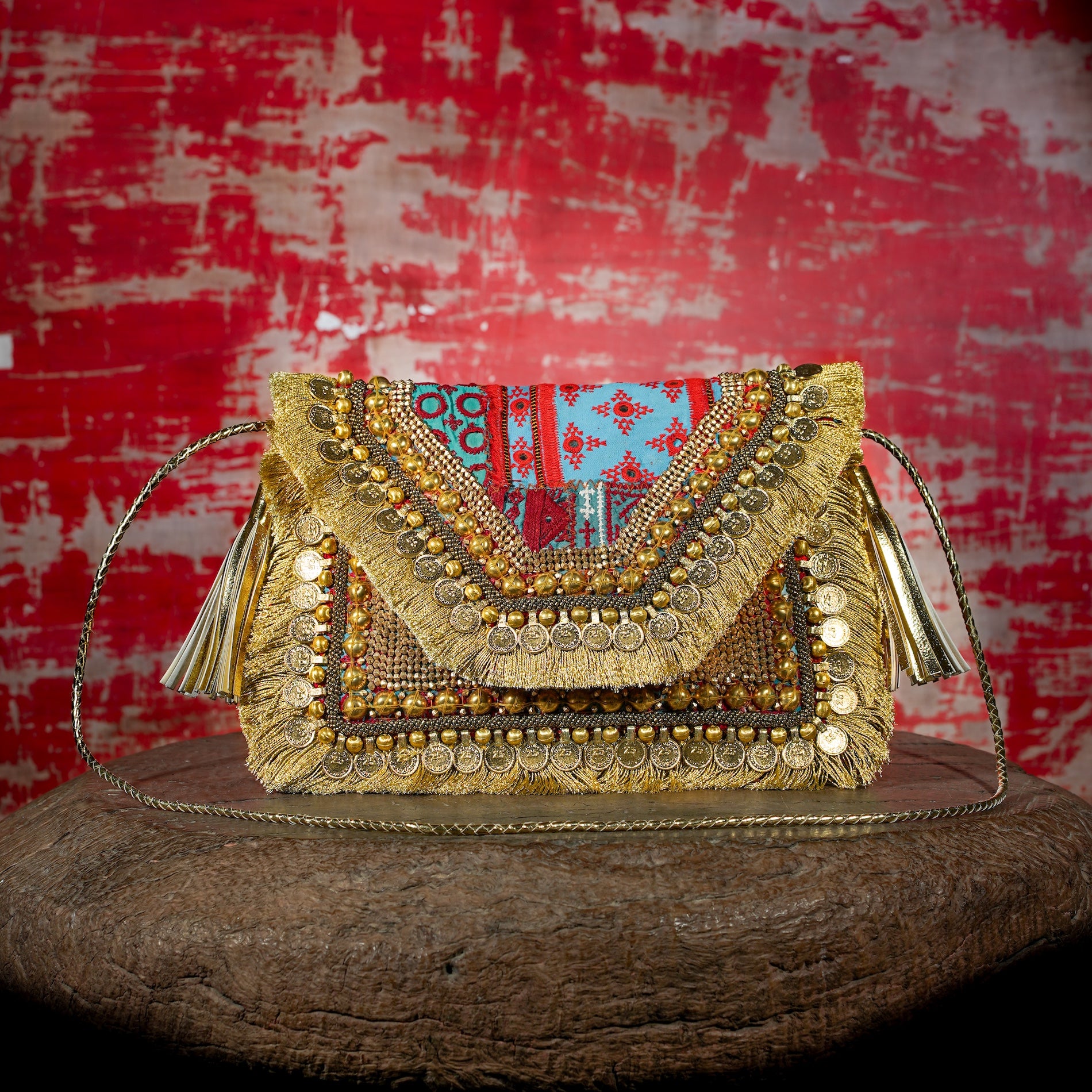 Gold Banjara Clutch 043