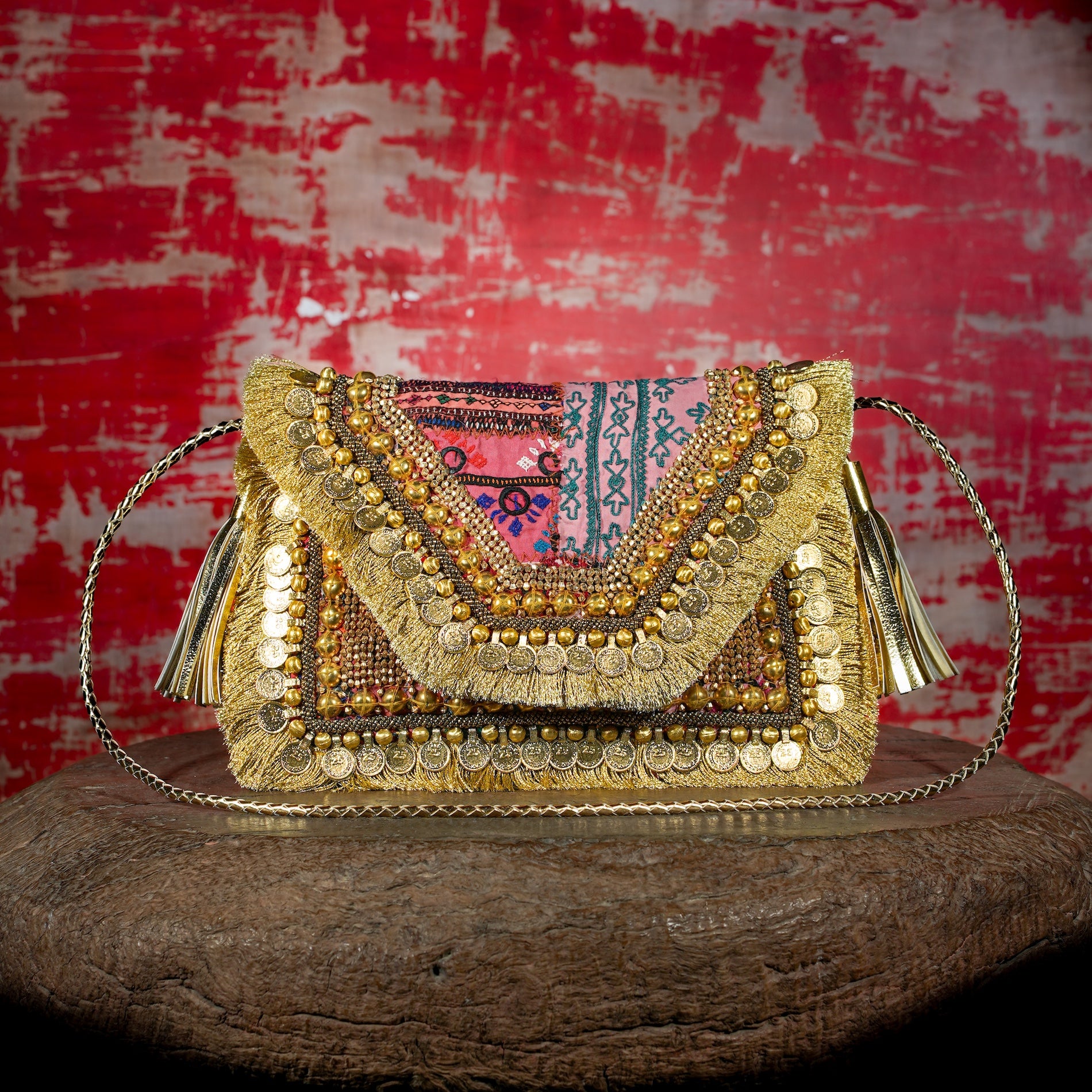 Gold Banjara Clutch 045