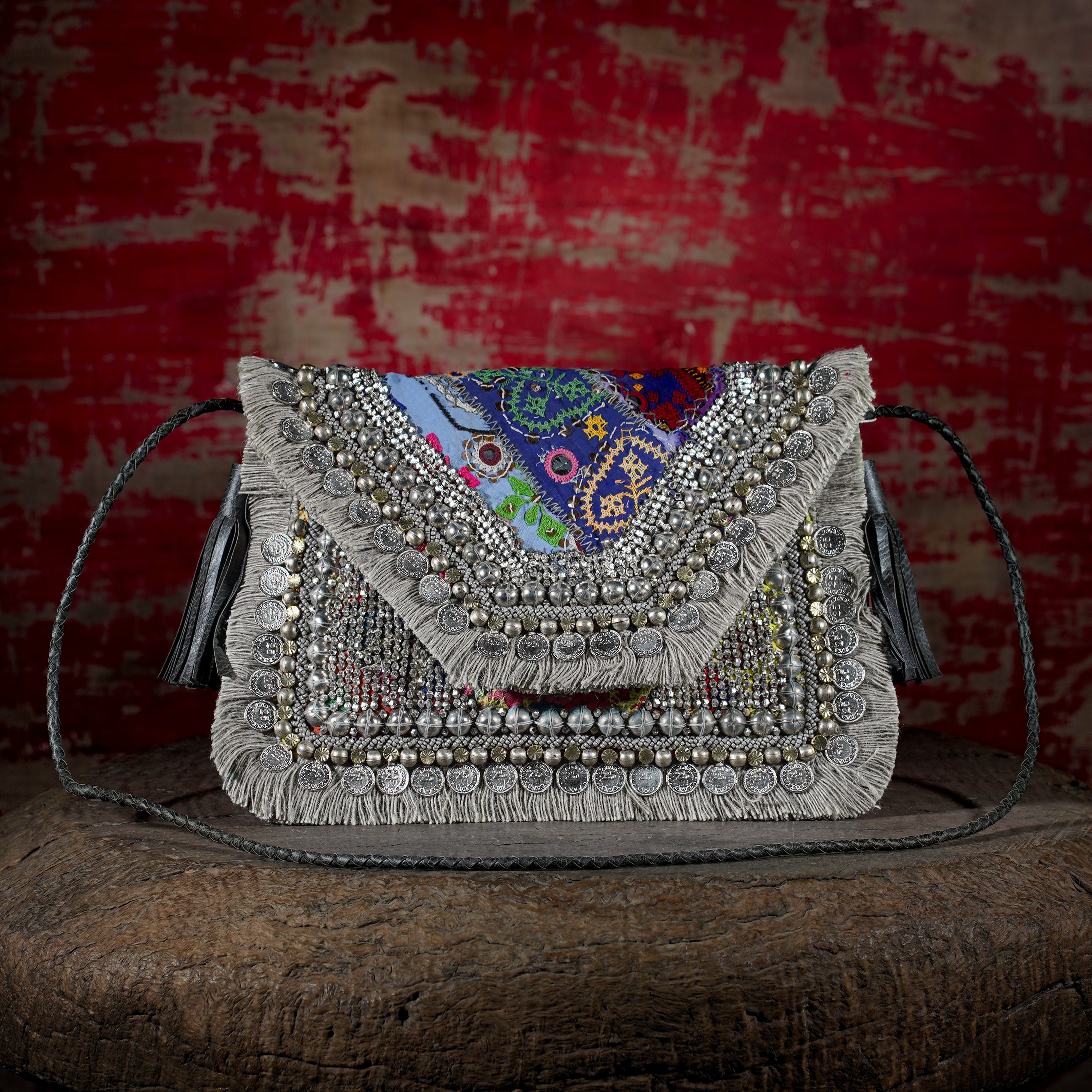 Light Grey Banjara Clutch 012