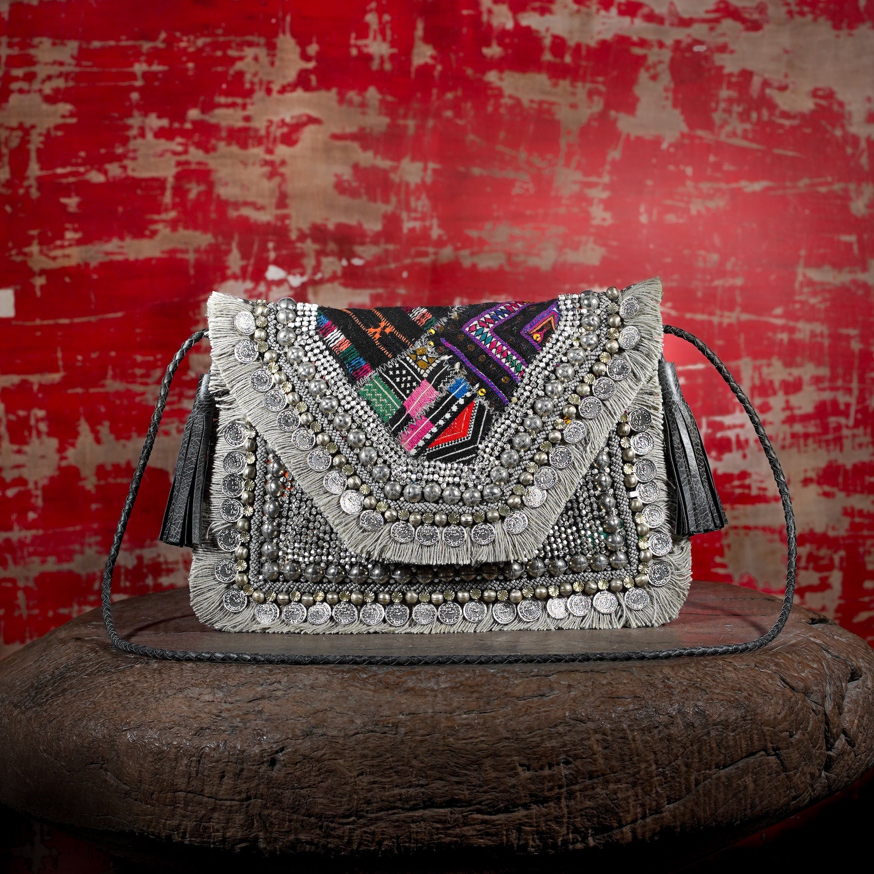 Light Grey Banjara Clutch 023