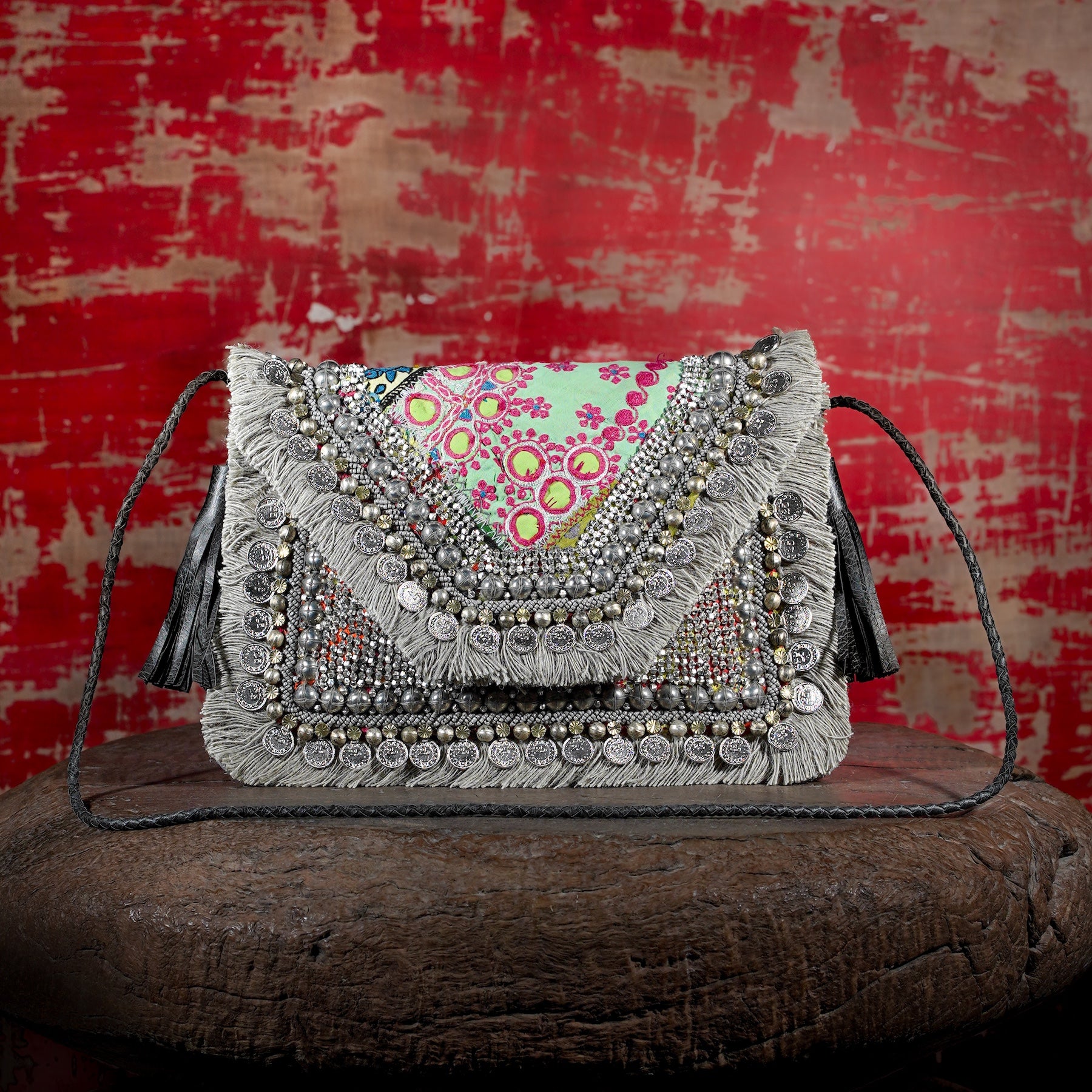 Light Grey Banjara Clutch 024