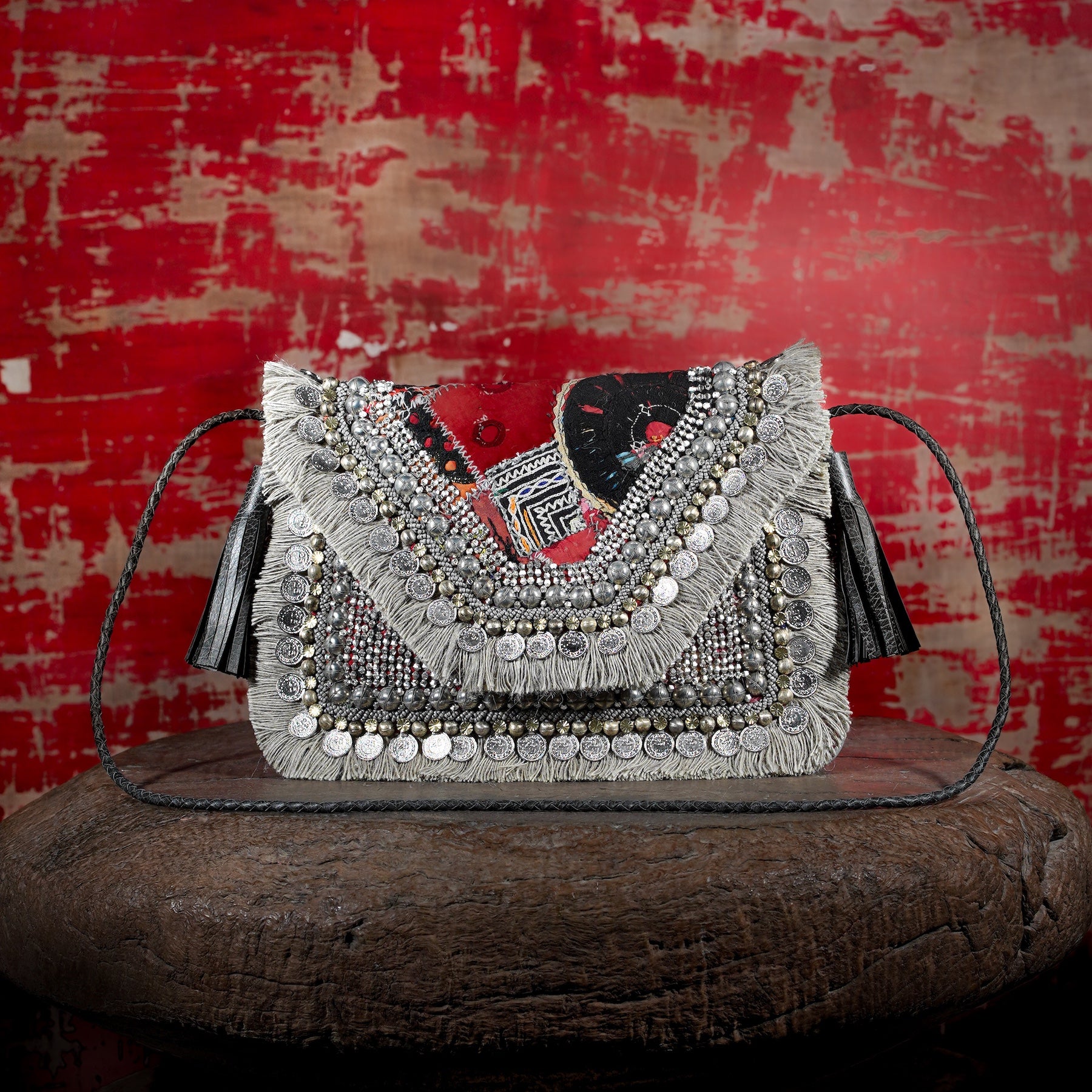 Light Grey Banjara Clutch 029