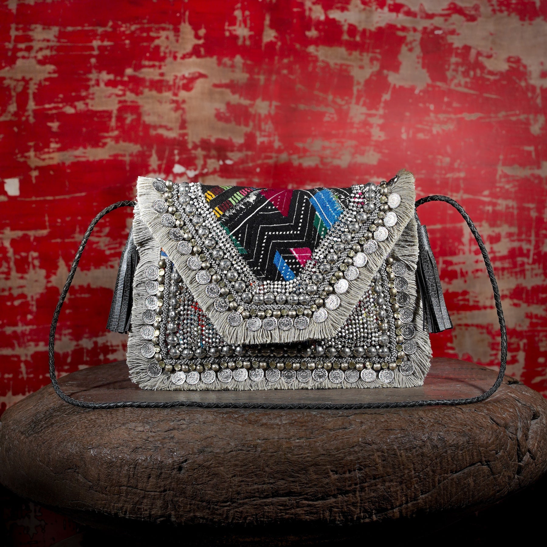 Light Grey Banjara Clutch 030
