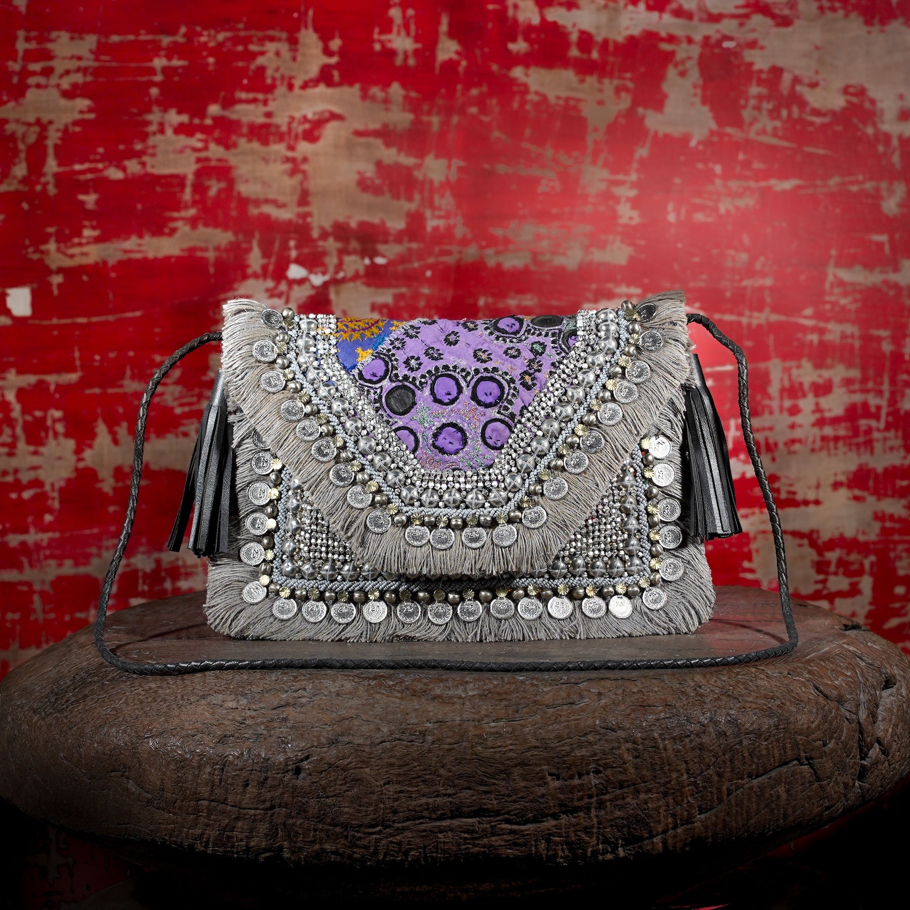 Light Grey Banjara Clutch 031