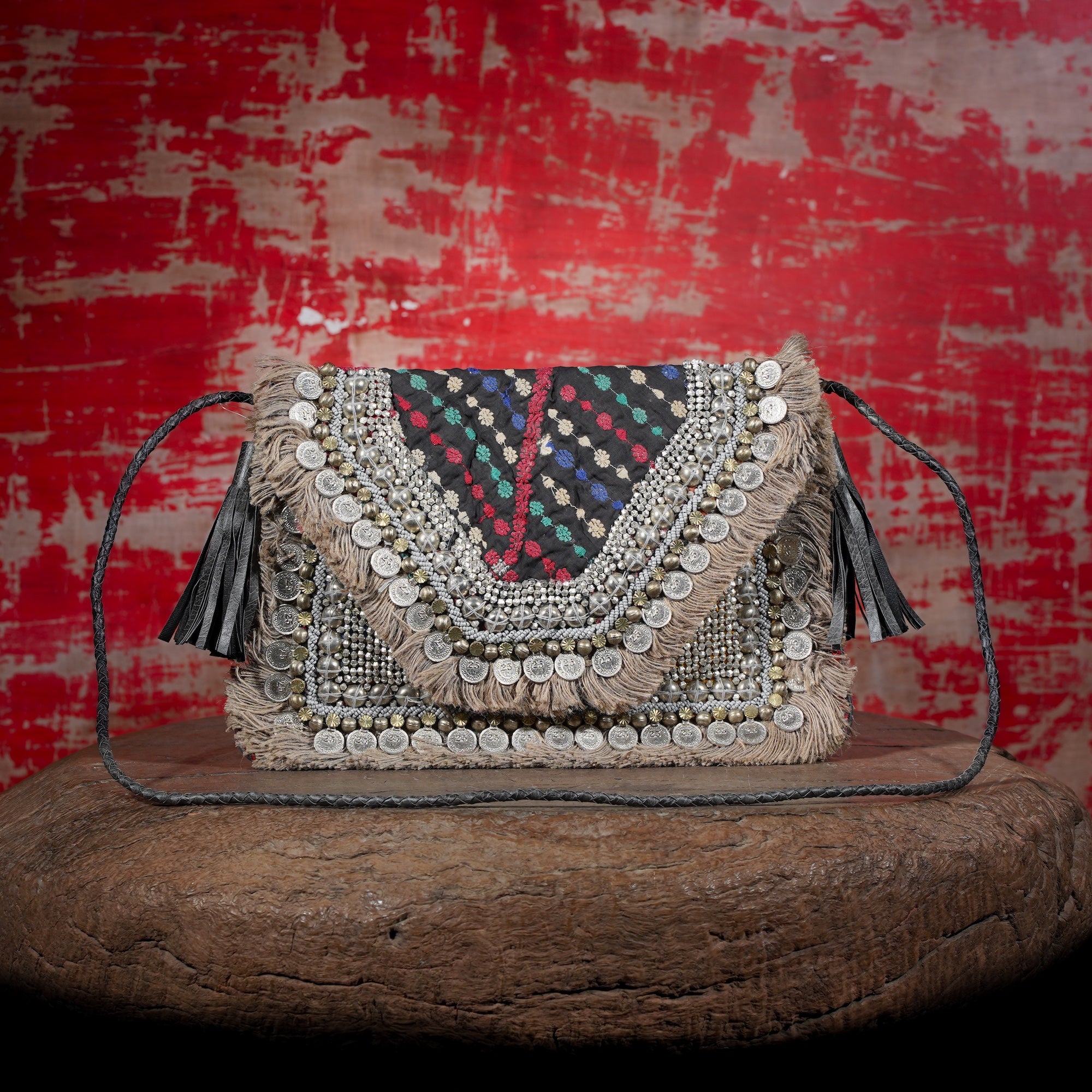 Light Grey Banjara Clutch 034