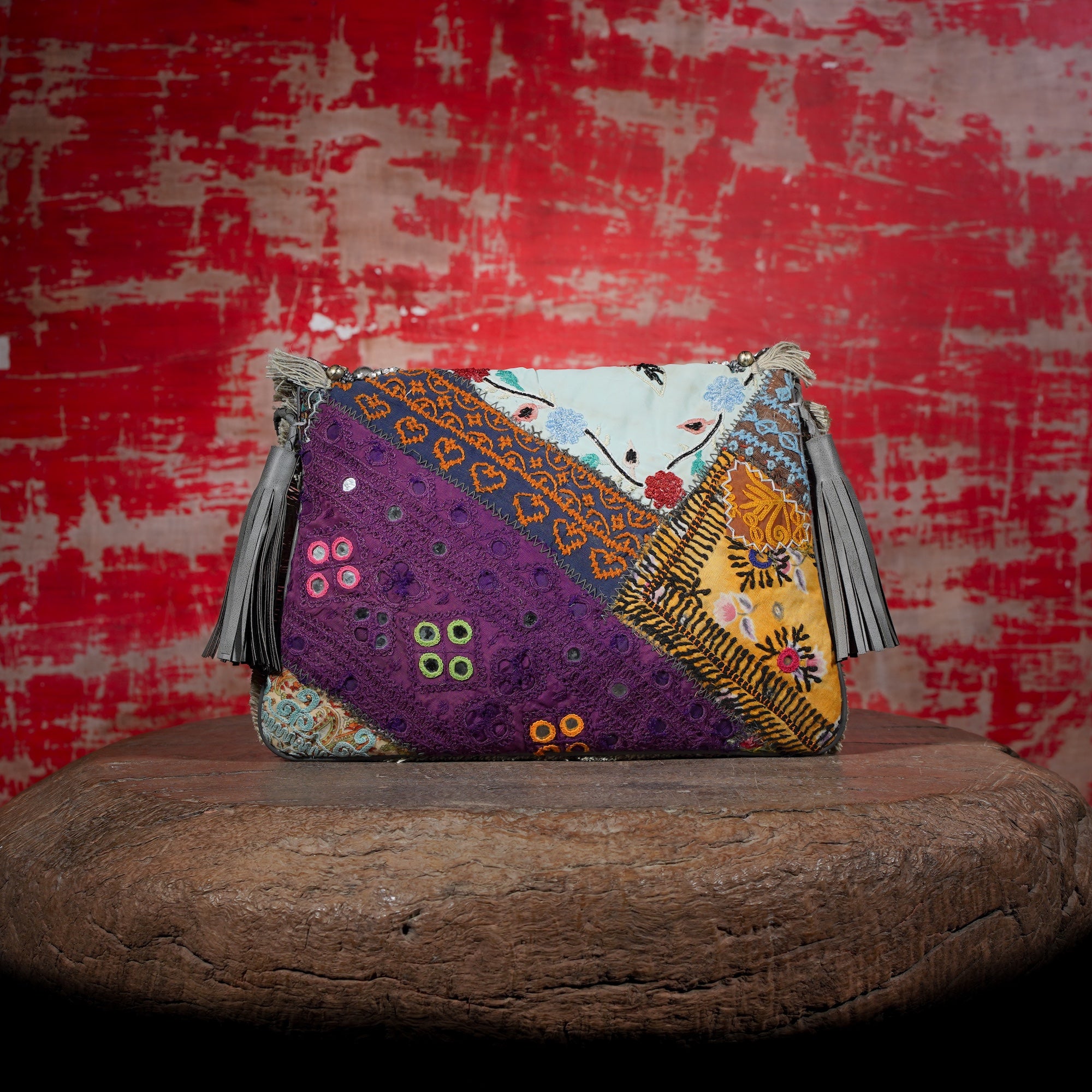 Light Grey Banjara Clutch 035
