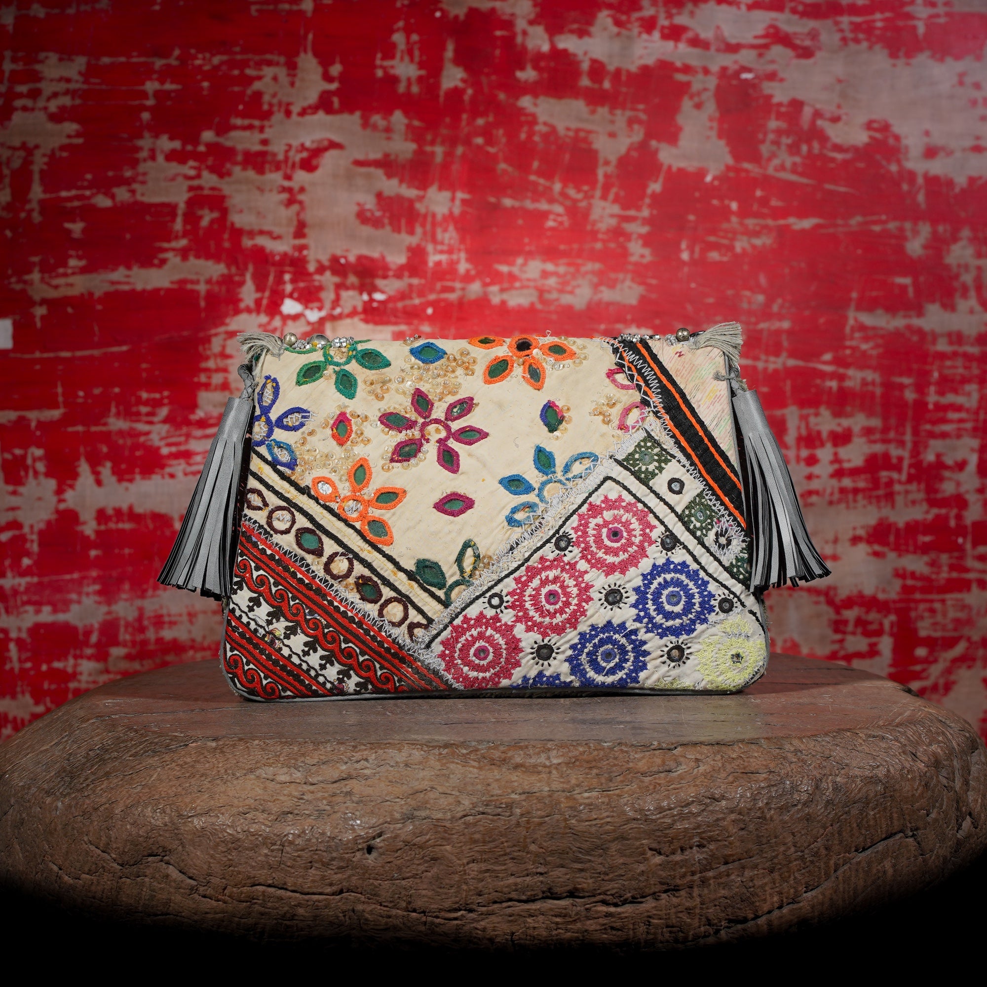 Light Grey Banjara Clutch 036