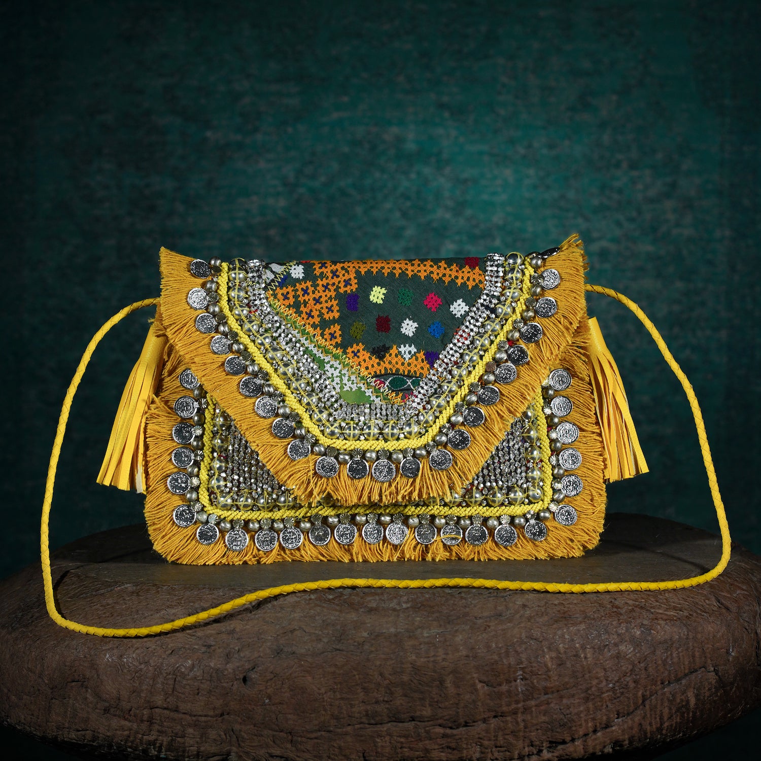 Mustard Banjara Clutch 006