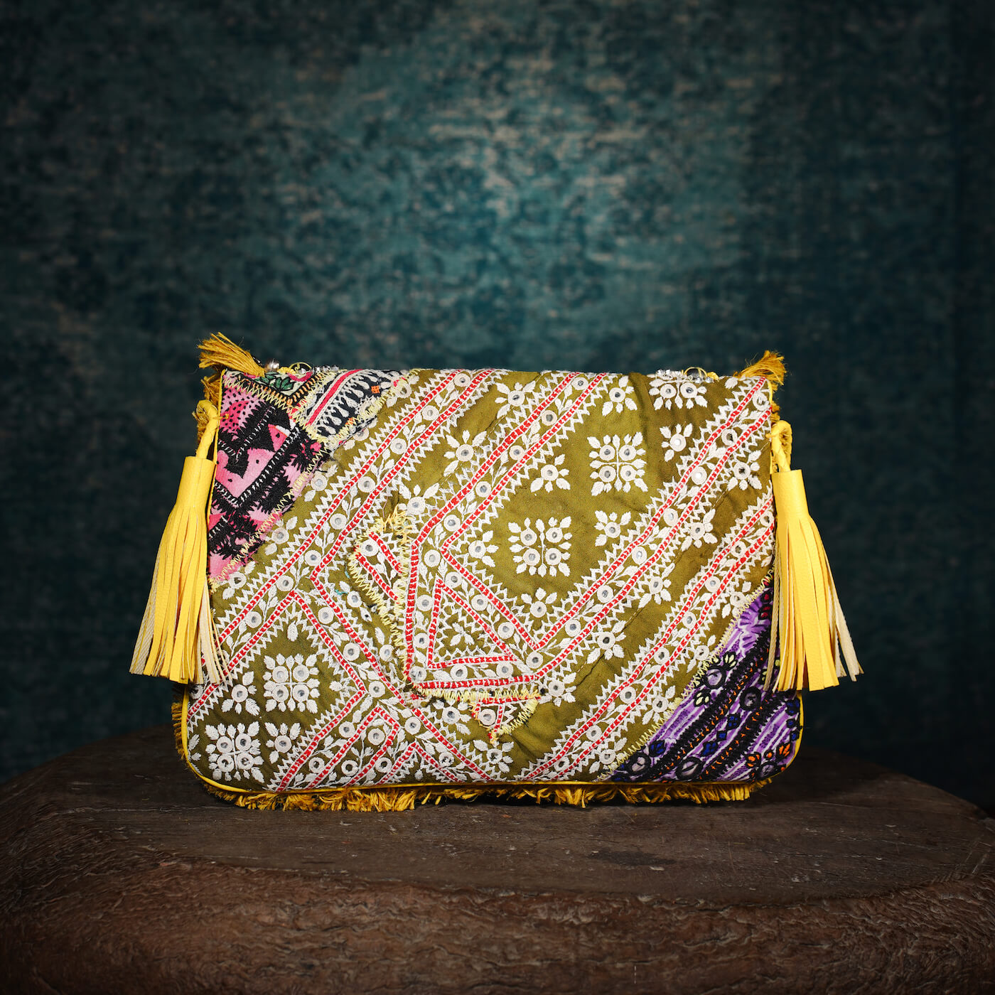 Mustard Banjara Clutch 003