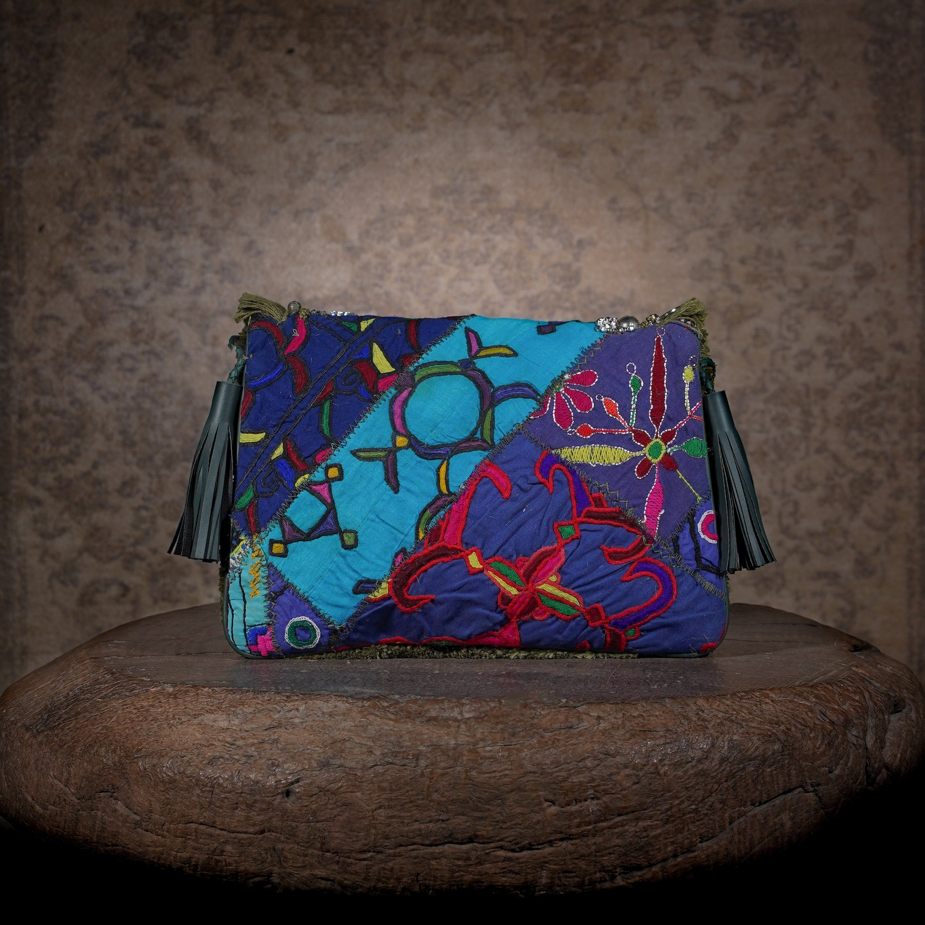 Olive Green Banjara Clutch 015