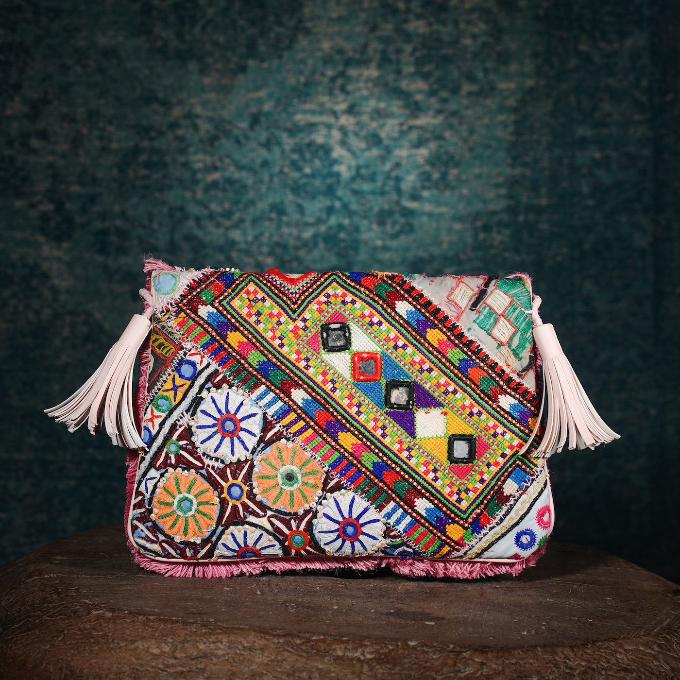 Pink Banjara Clutch 002