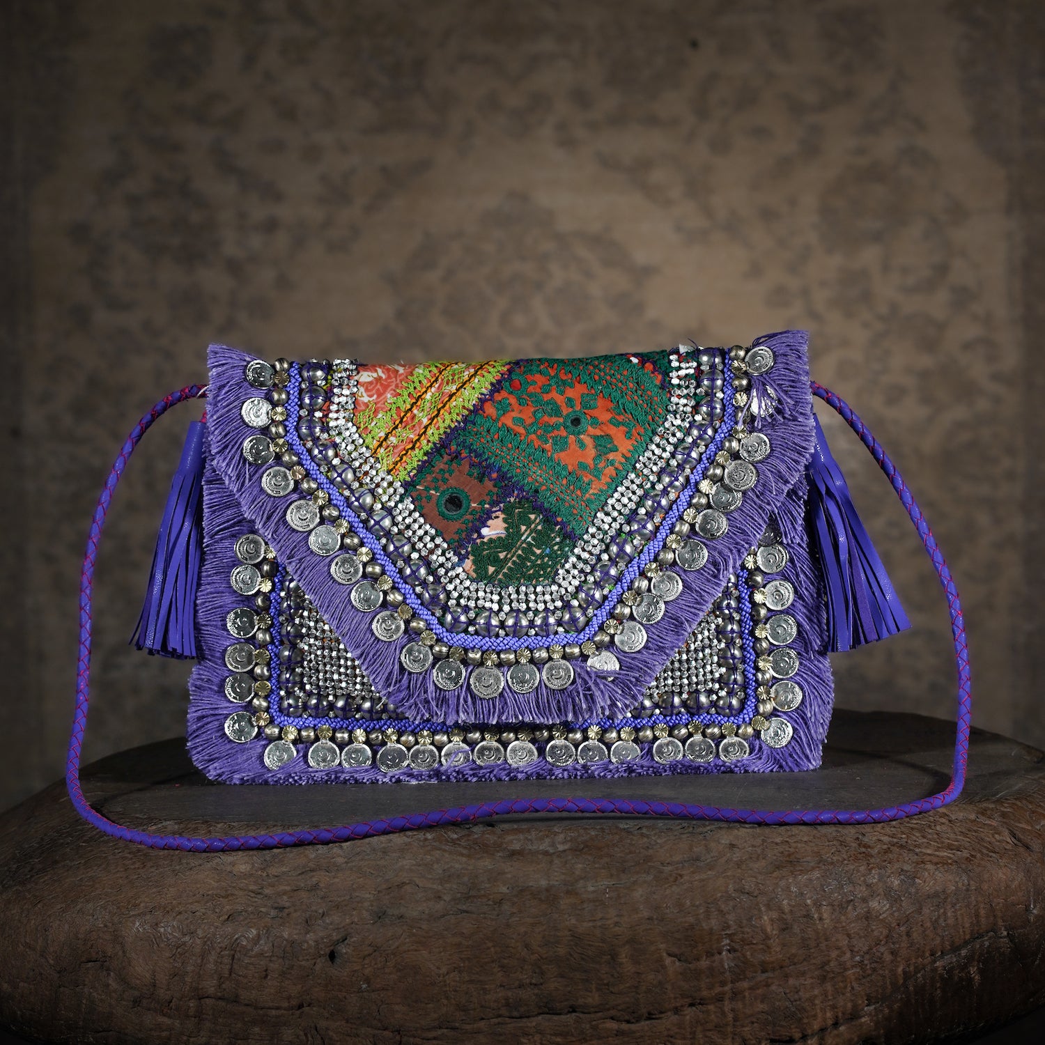 Purple Banjara Clutch 006