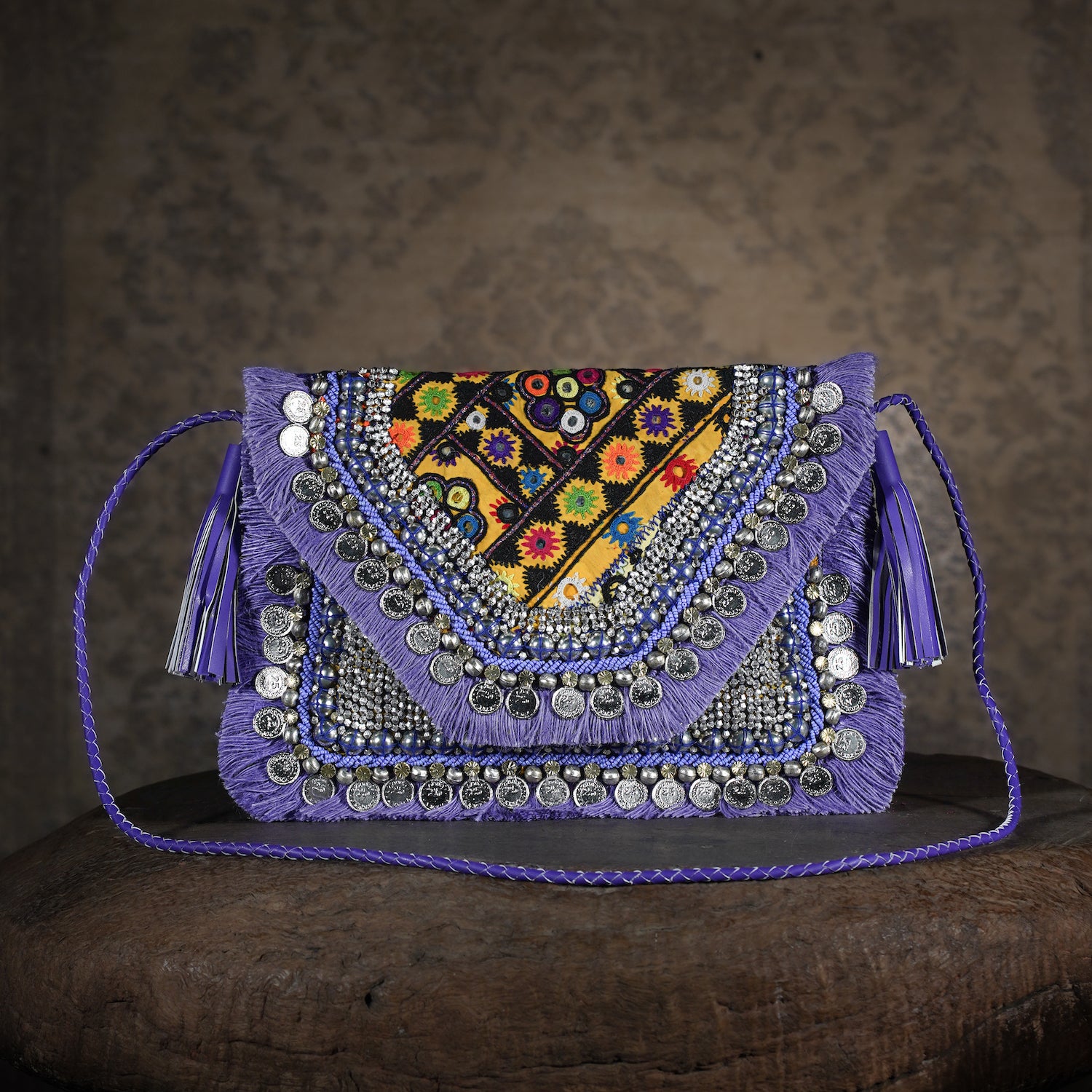 Purple Banjara Clutch 008