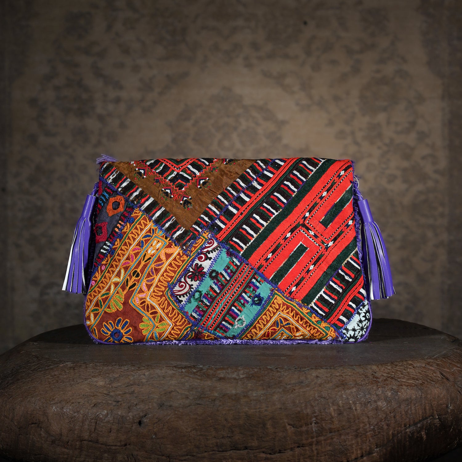 Purple Banjara Clutch 010