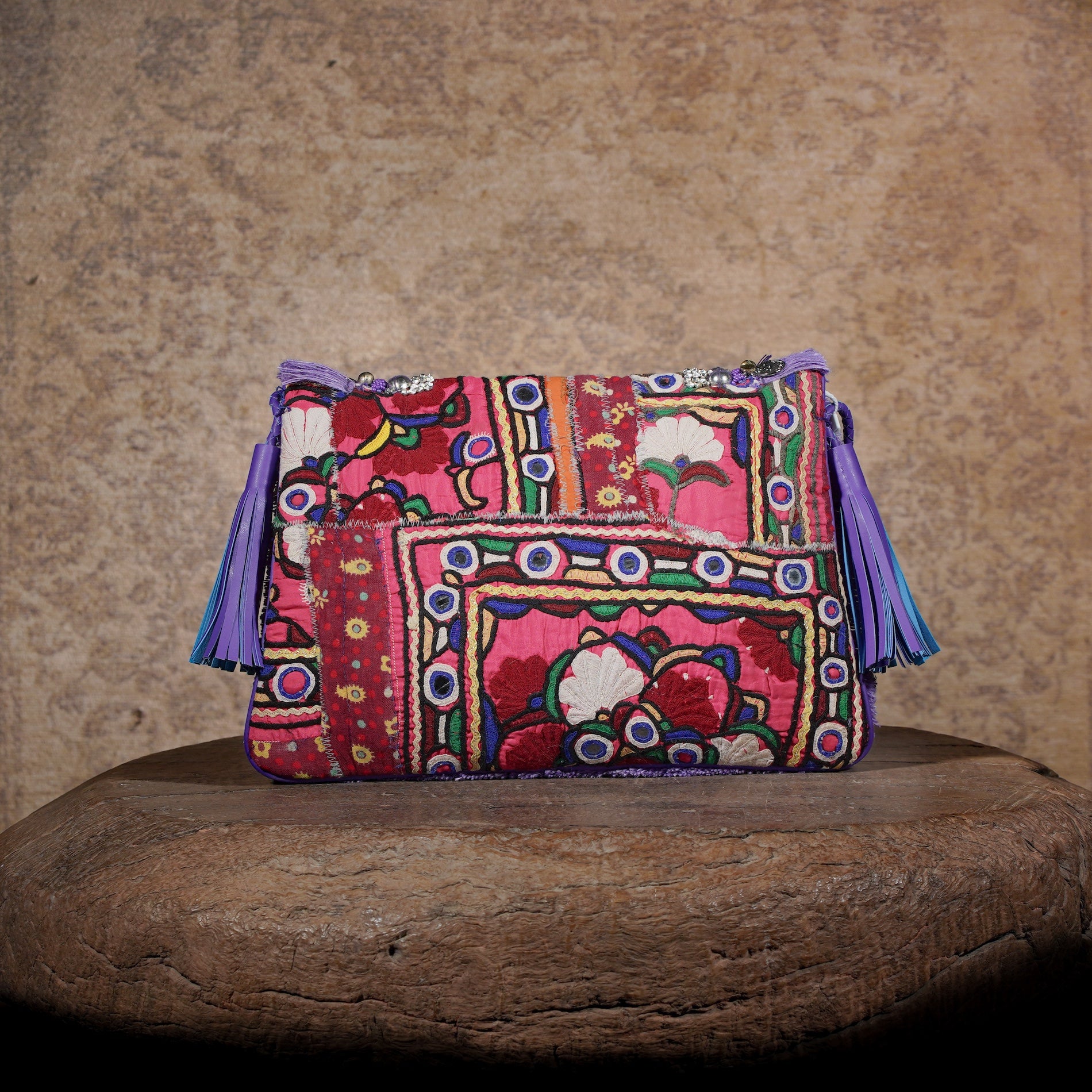 Purple Banjara Clutch 012
