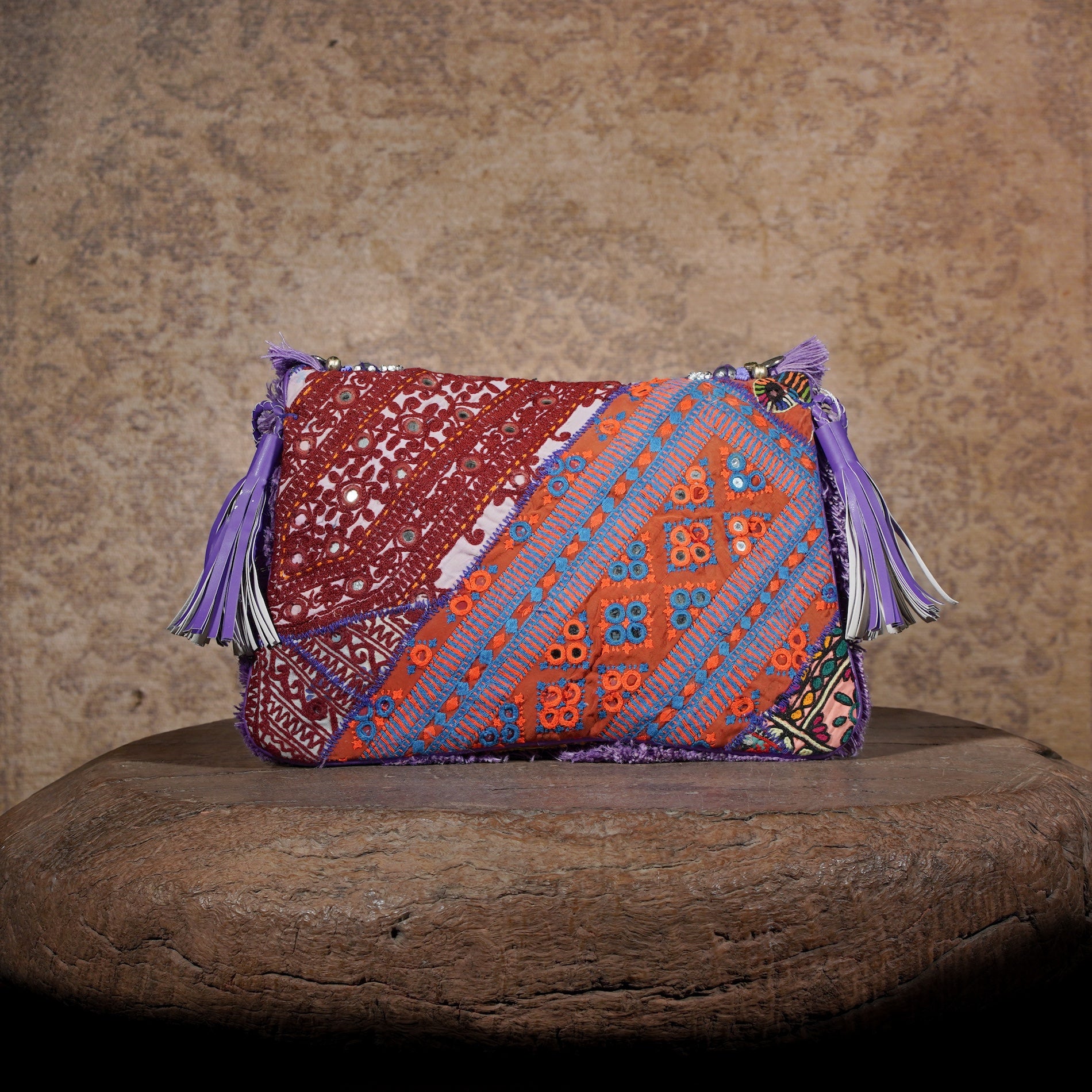 Purple Banjara Clutch 014