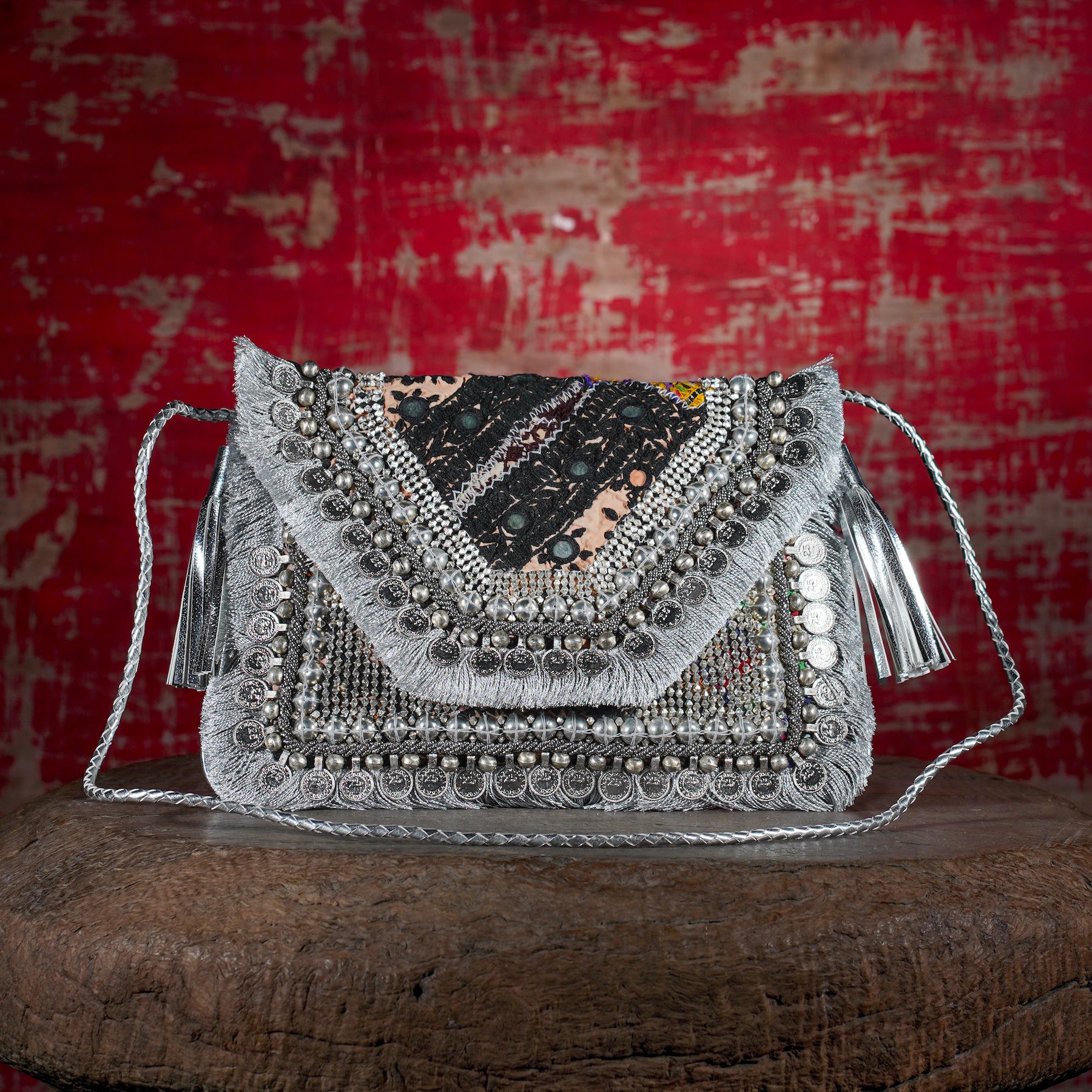 Silver Banjara Clutch 016