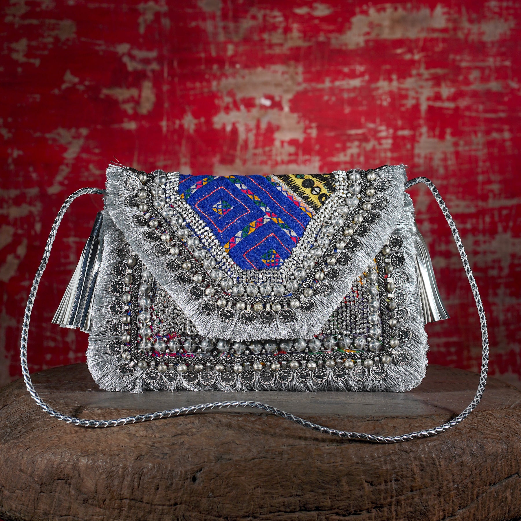 Silver Banjara Clutch 018