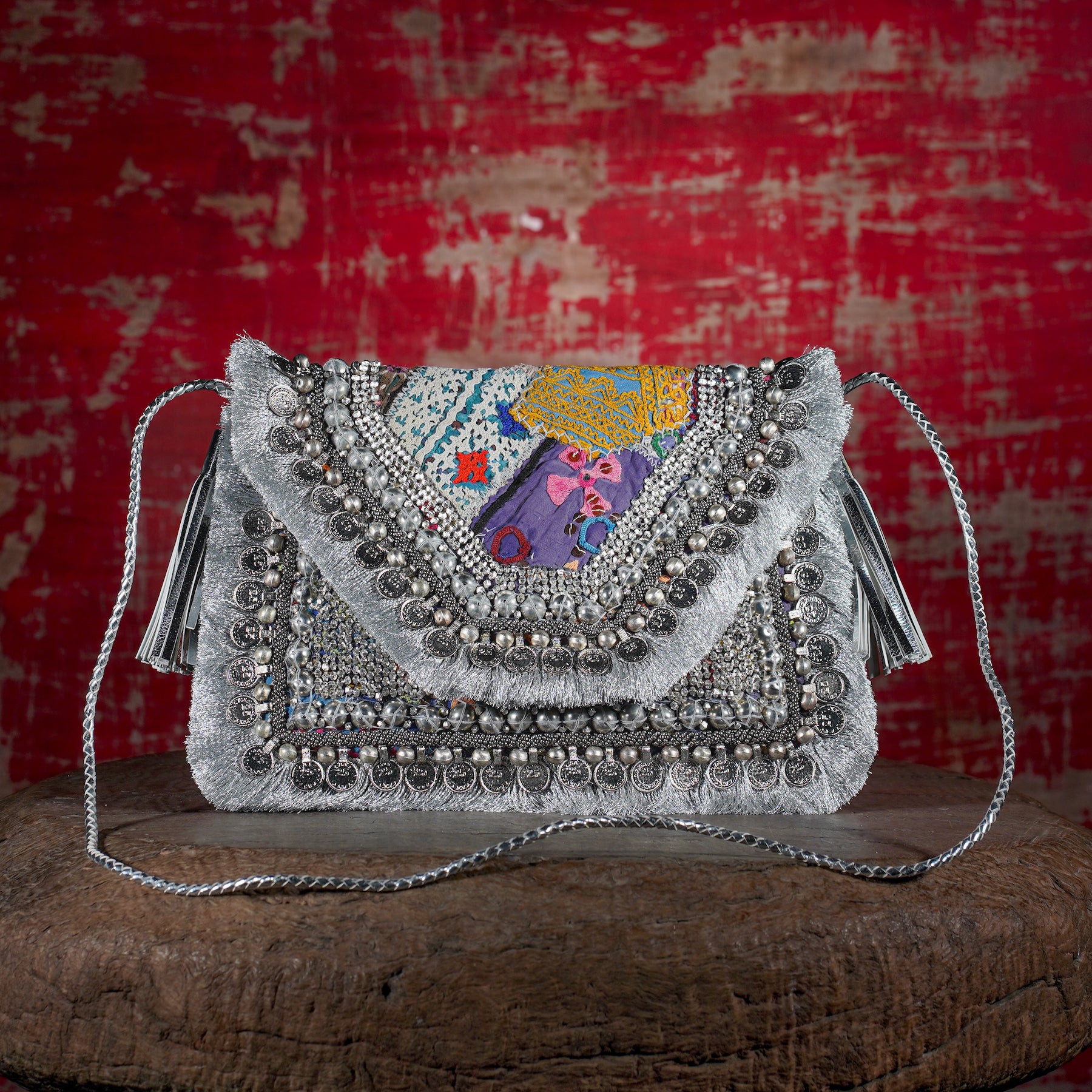 Silver Banjara Clutch 019