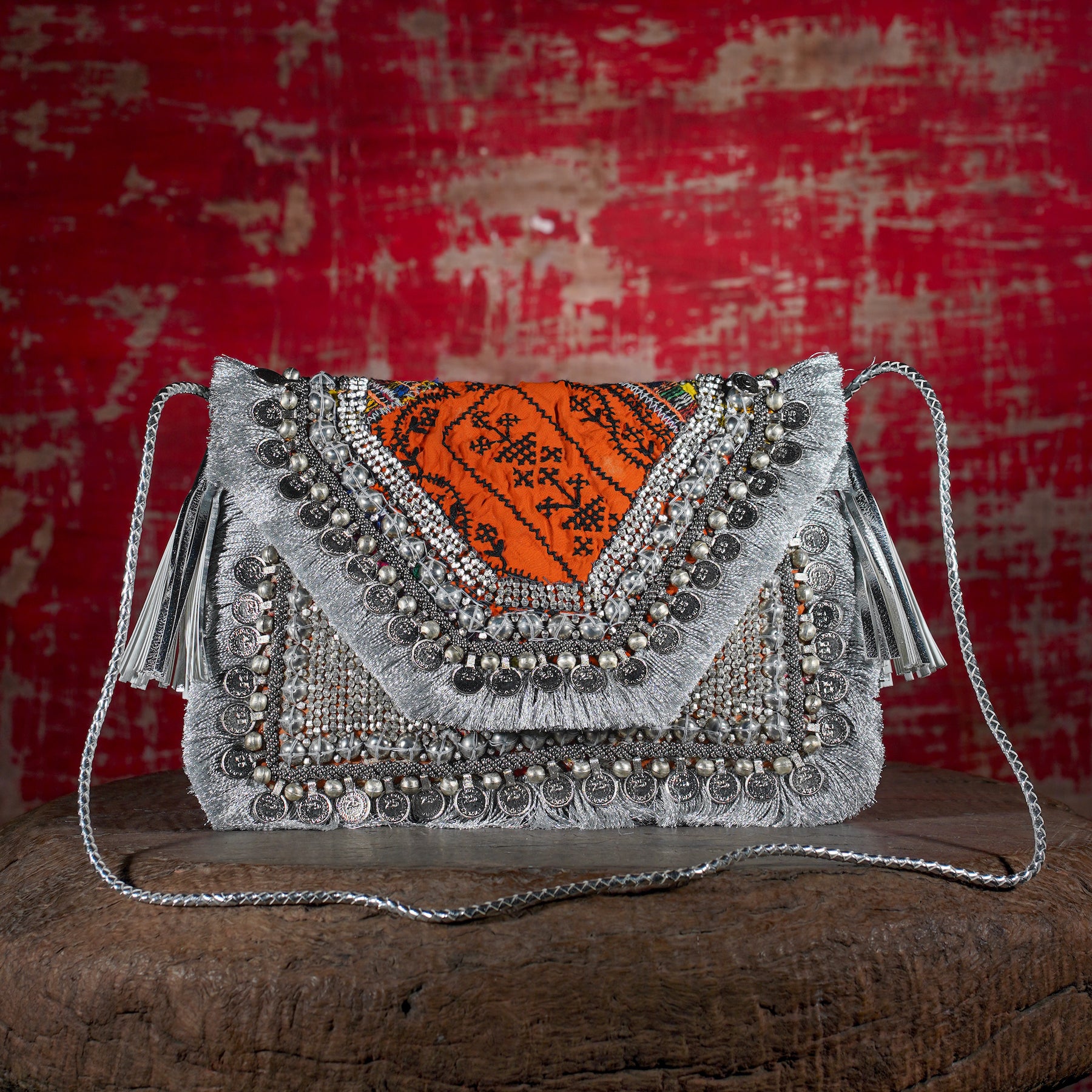 Silver Banjara Clutch 022